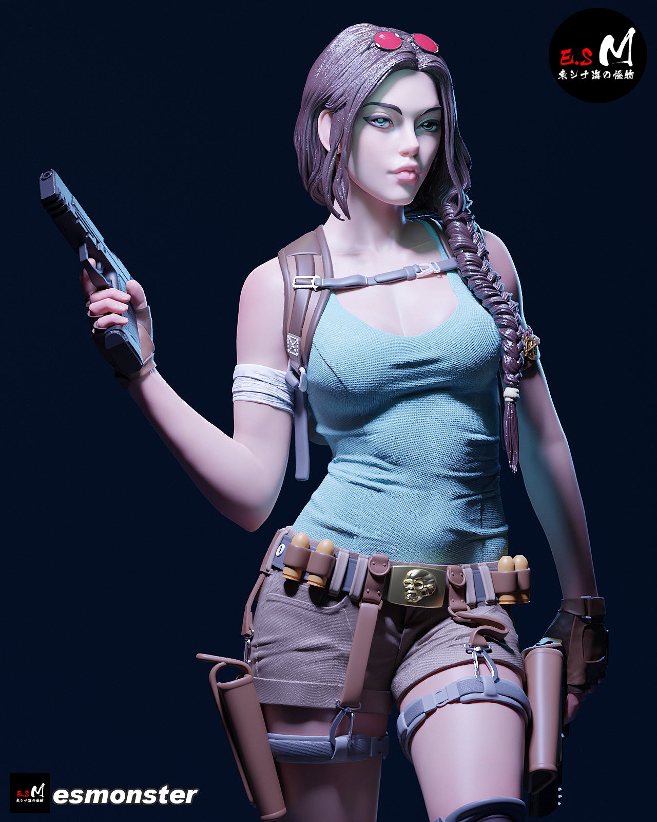 Lara Croft Confident Style Tomb Raider Unpainted Resin Garage Kit (1/6-1/12)