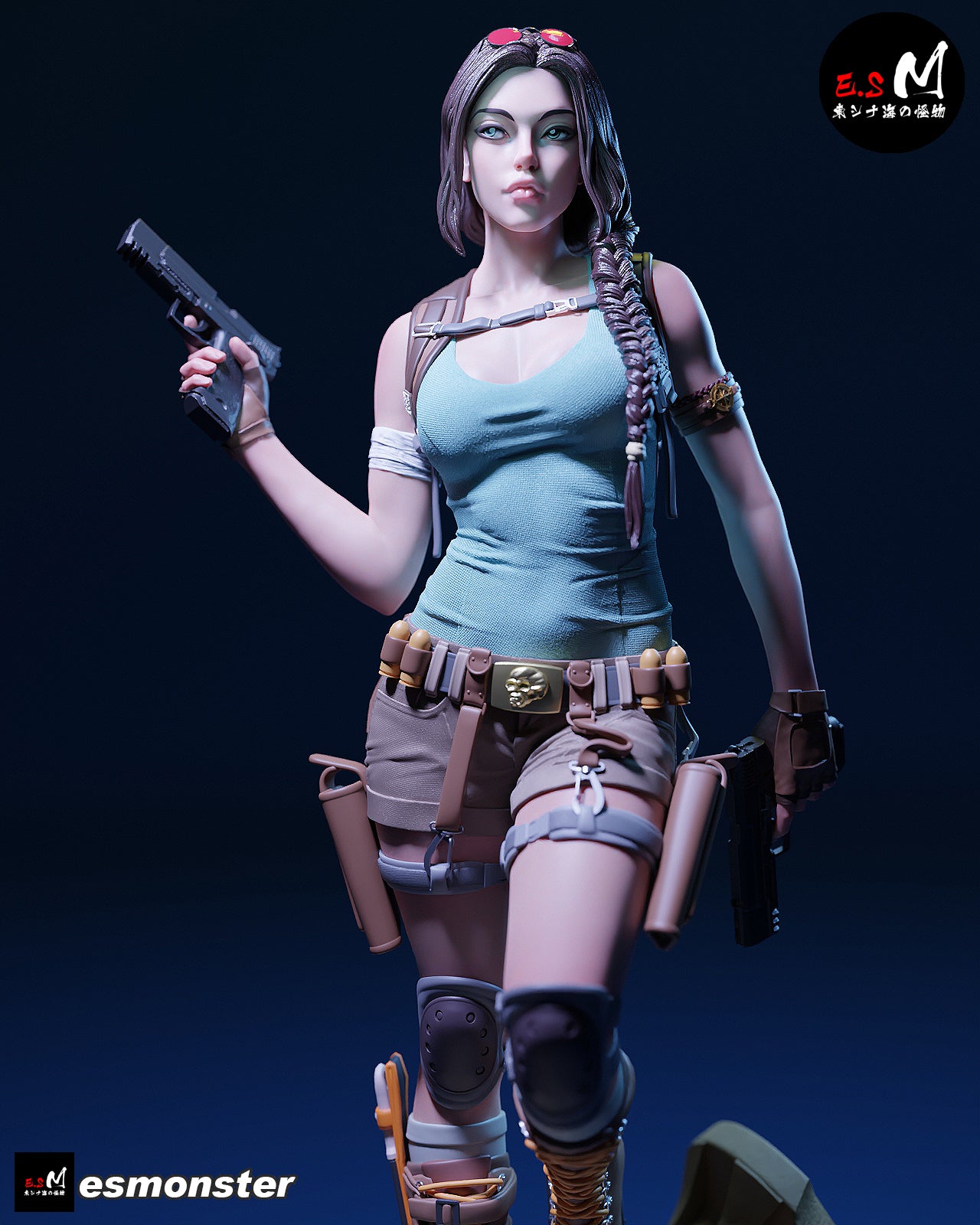 Lara Croft Confident Style Tomb Raider Unpainted Resin Garage Kit (1/6-1/12)