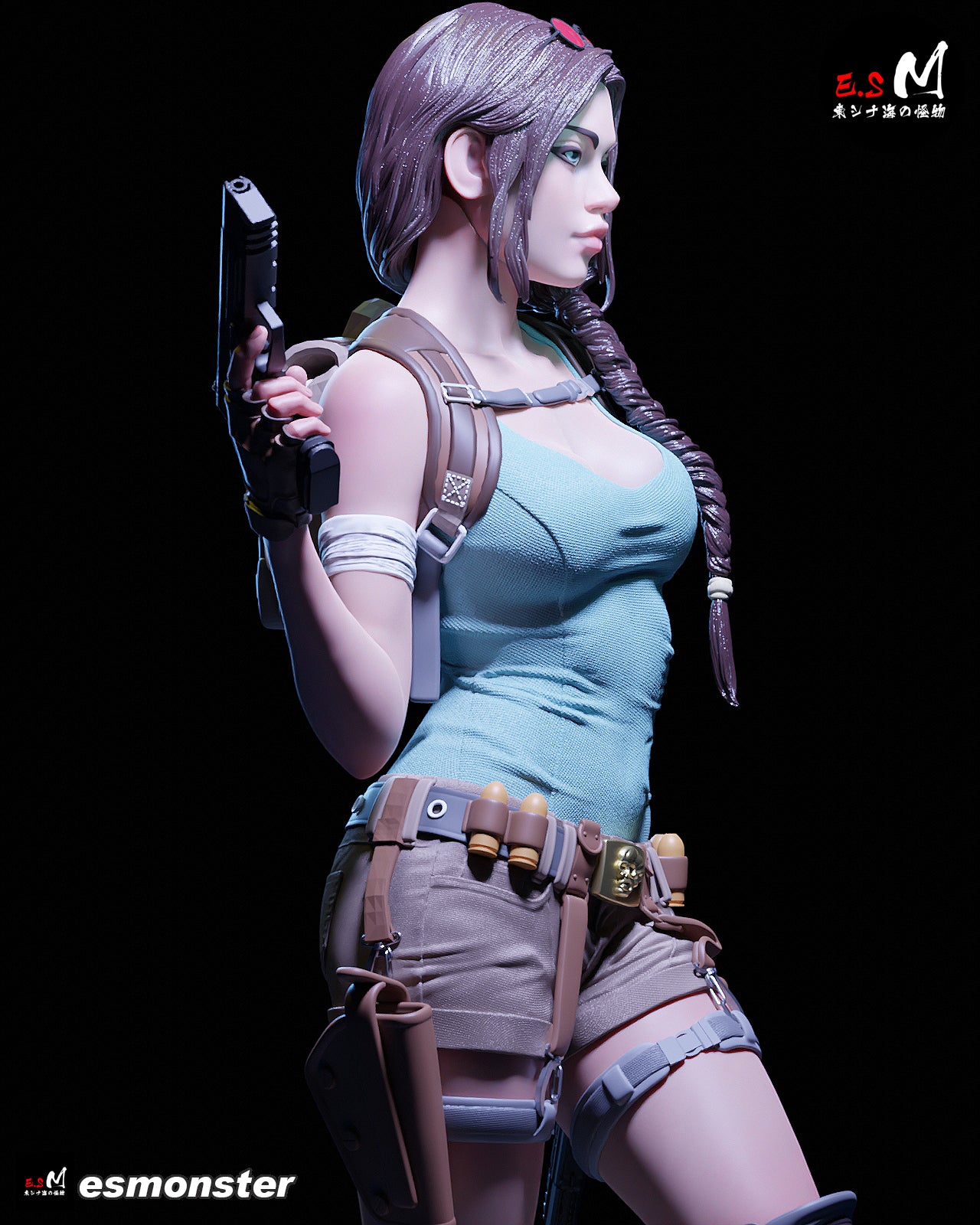 Lara Croft Confident Style Tomb Raider Unpainted Resin Garage Kit (1/6-1/12)