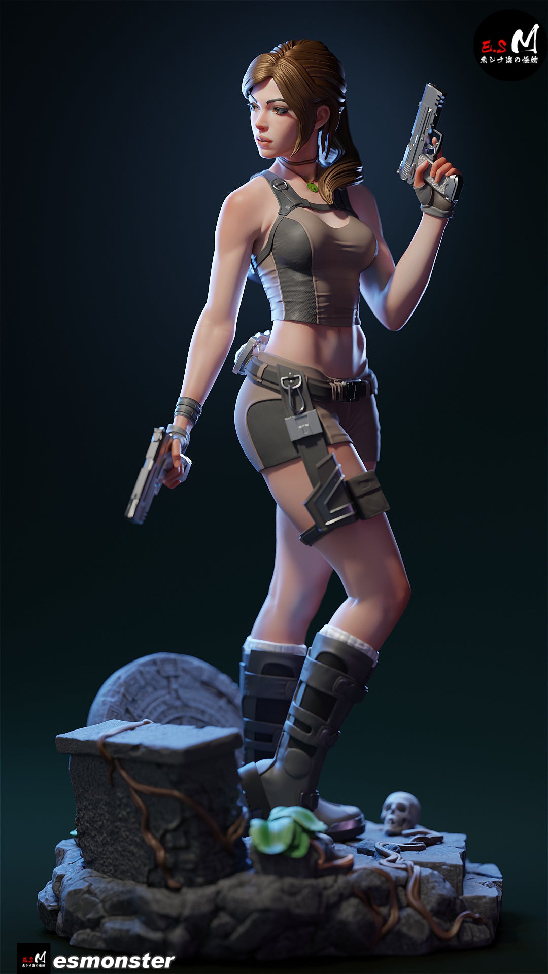 Lara Croft Reboot Style Tomb Raider Unpainted Resin Garage Model Kit (1/6-1/12)