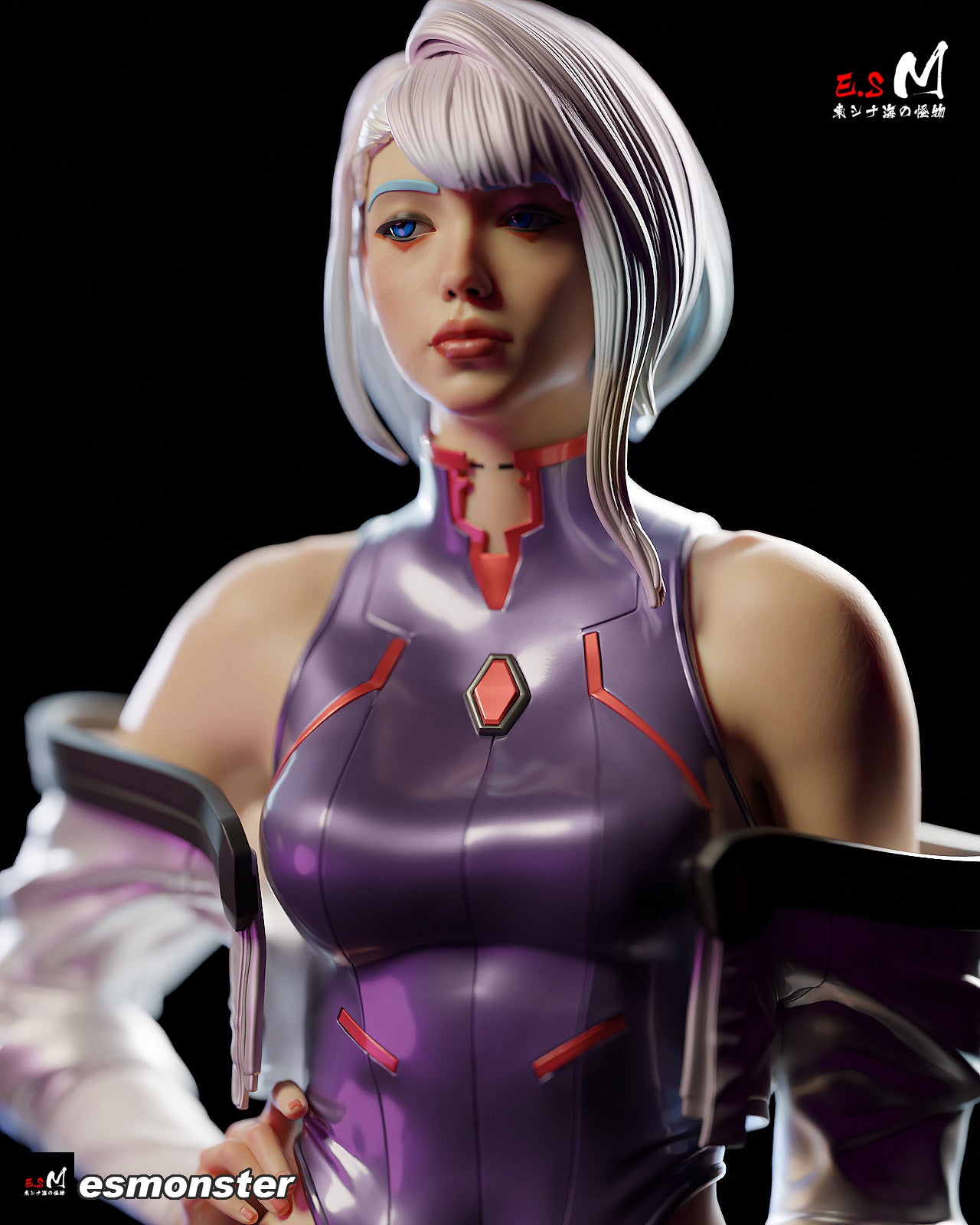 Lucy Style Cyberpunk Edgerunners Unpainted Resin Garage Kit (1/6-1/12)