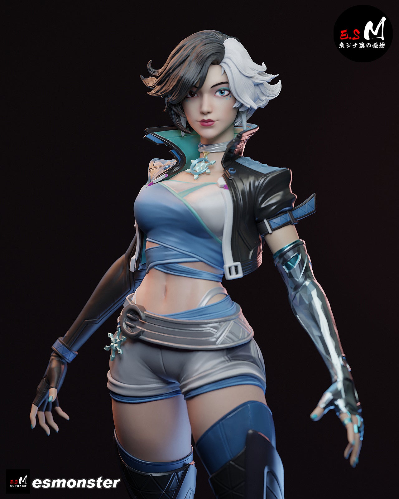 Luna Snow Ice Power Style Marvel Unpainted Resin Garage Model Kit (1/6-1/12)