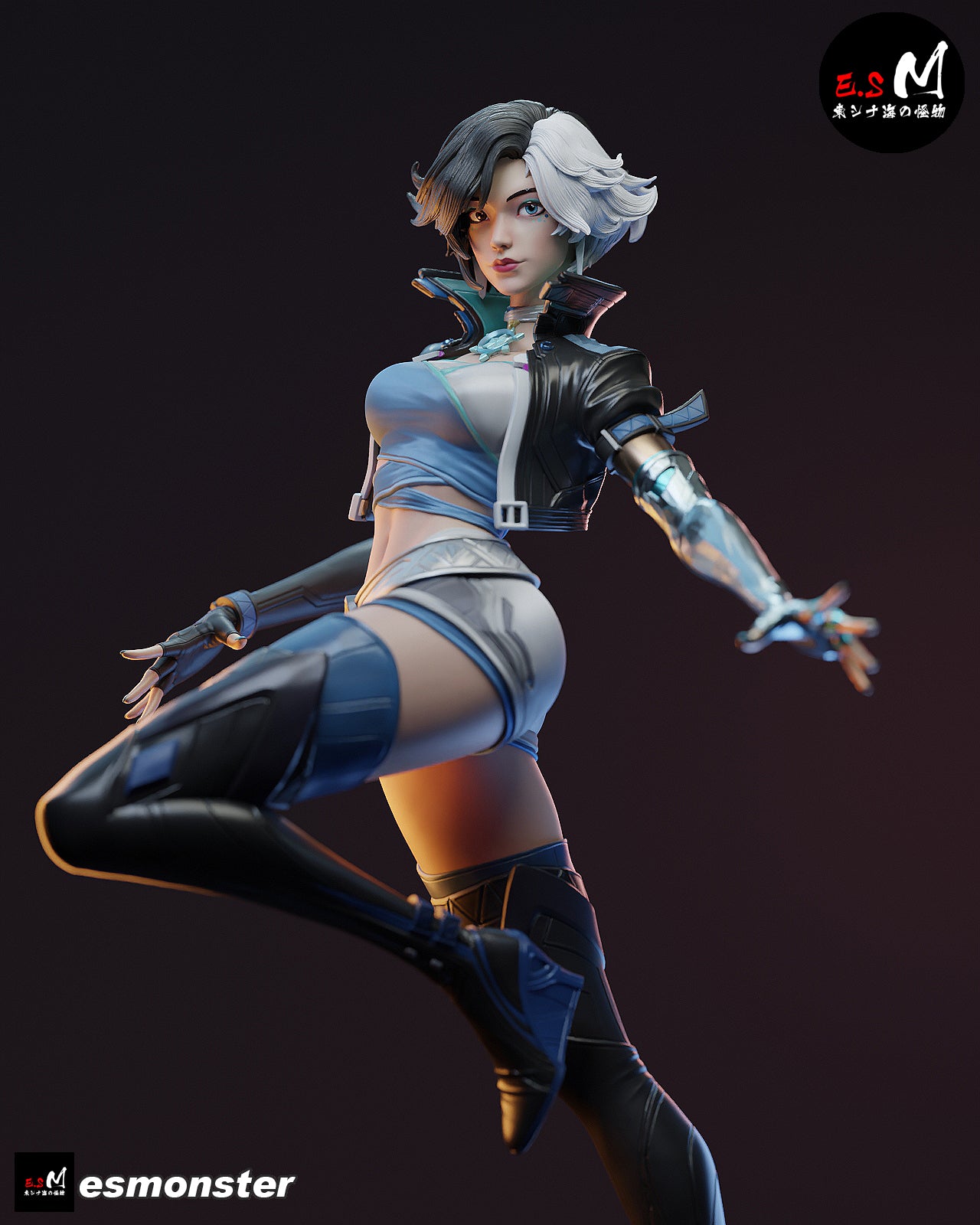 Luna Snow Ice Power Style Marvel Unpainted Resin Garage Model Kit (1/6-1/12)