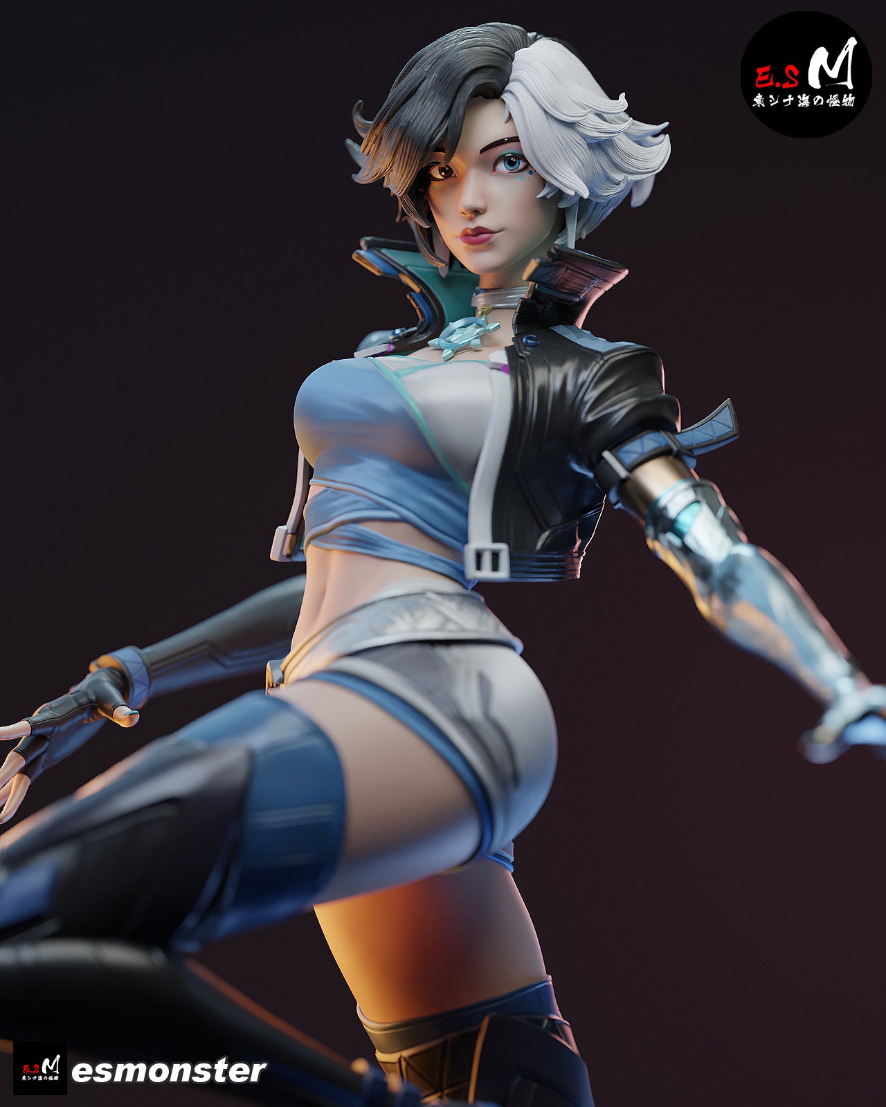 Luna Snow Ice Power Style Marvel Unpainted Resin Garage Model Kit (1/6-1/12)