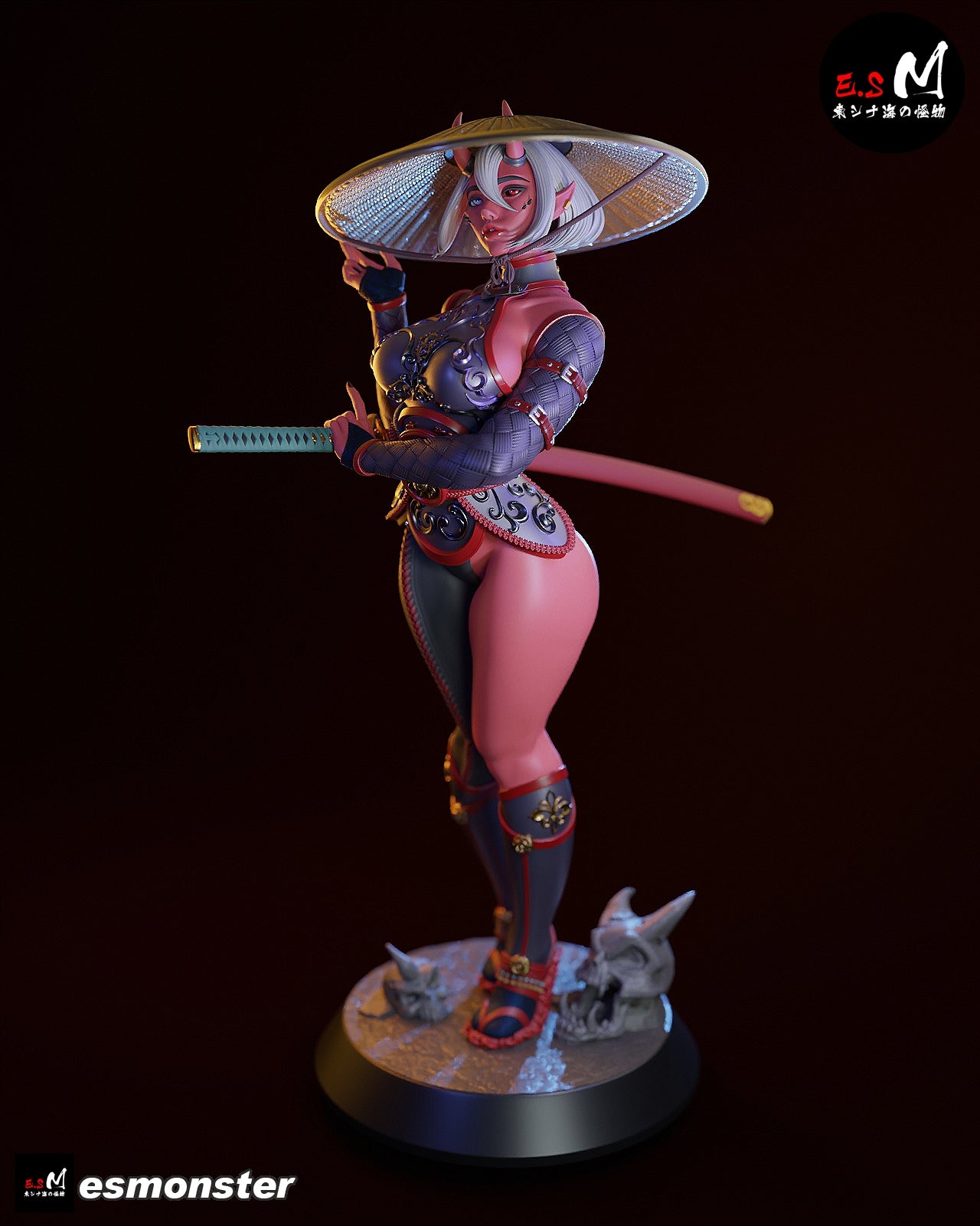 Oni Warrior Eastern Mythology Unpainted Resin Garage Model Kit (1/6-1/12)
