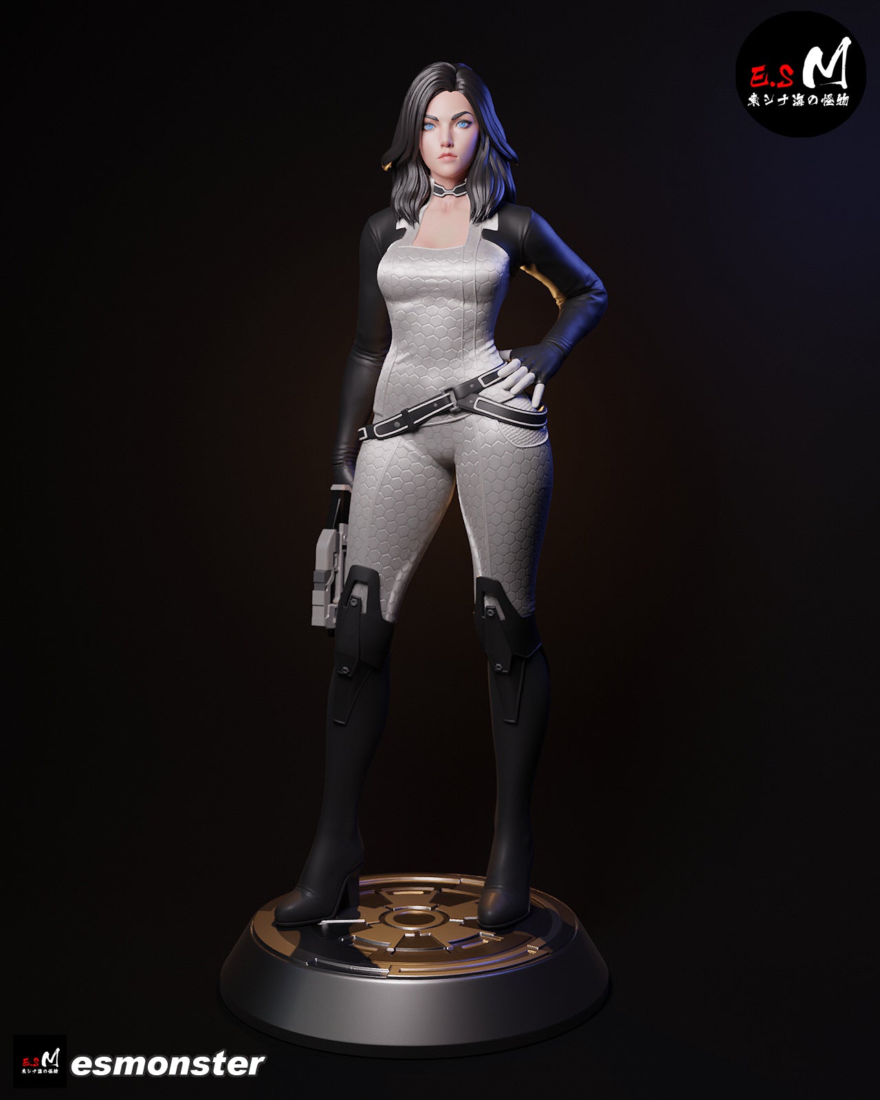 Casual Miranda Lawson Style Mass Effect Unpainted Resin Kit (1/6-1/12)