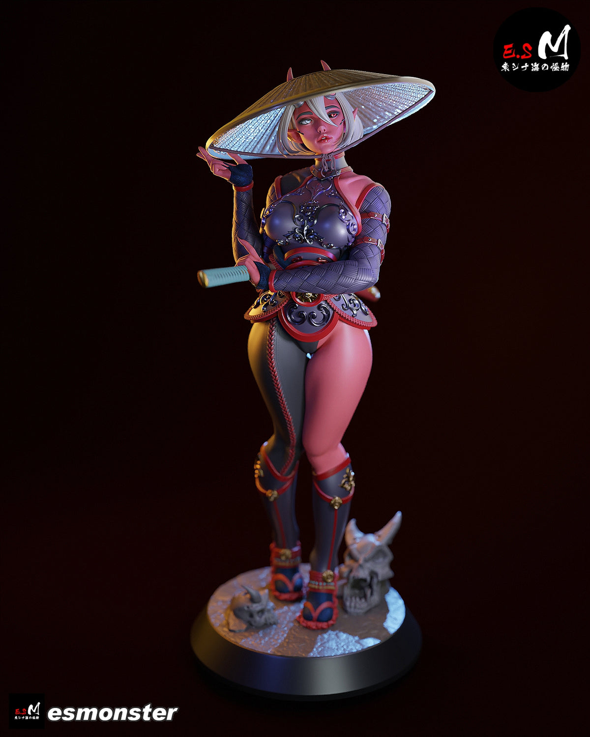 Oni Warrior Eastern Mythology Unpainted Resin Garage Model Kit (1/6-1/12)