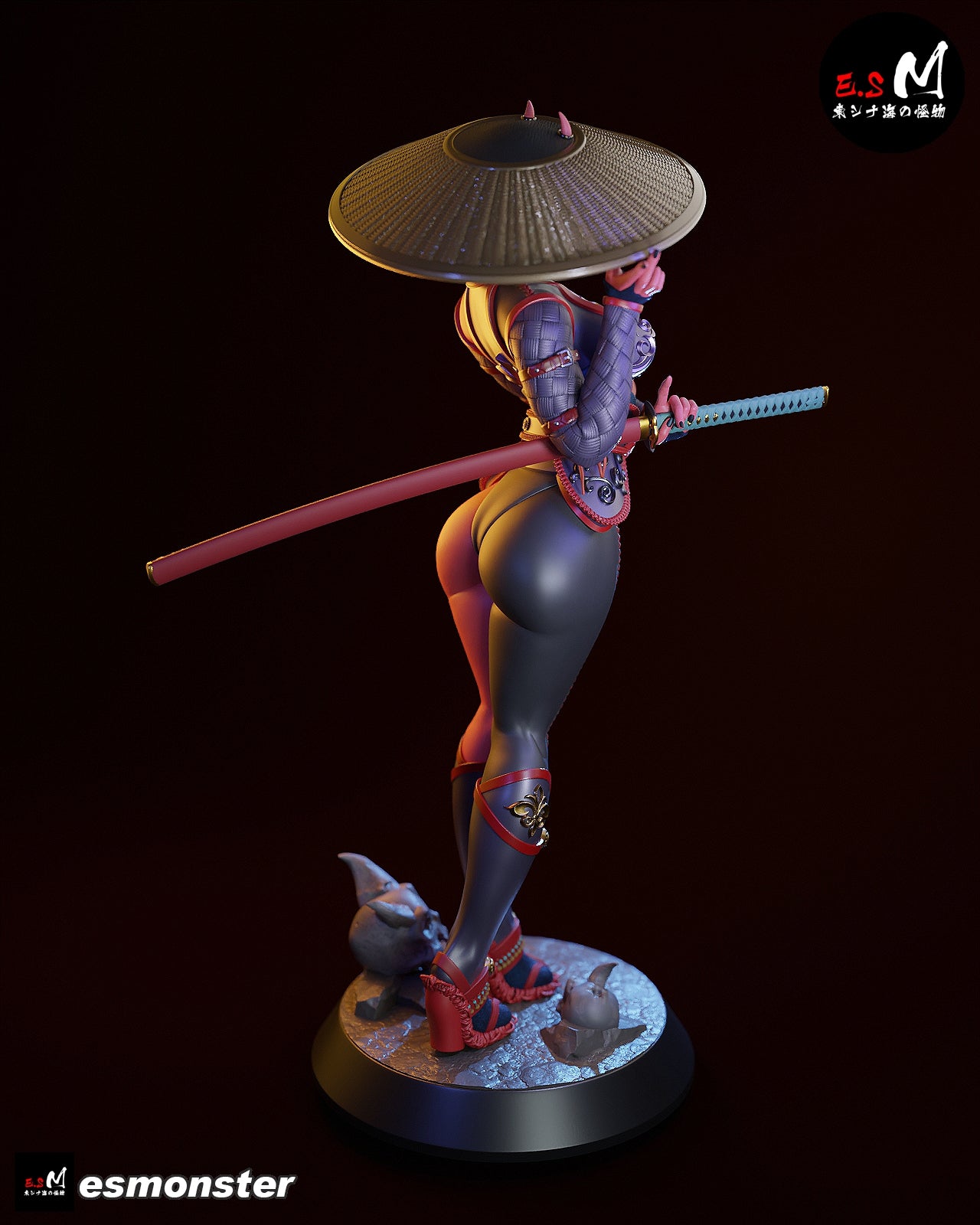 Oni Warrior Eastern Mythology Unpainted Resin Garage Model Kit (1/6-1/12)