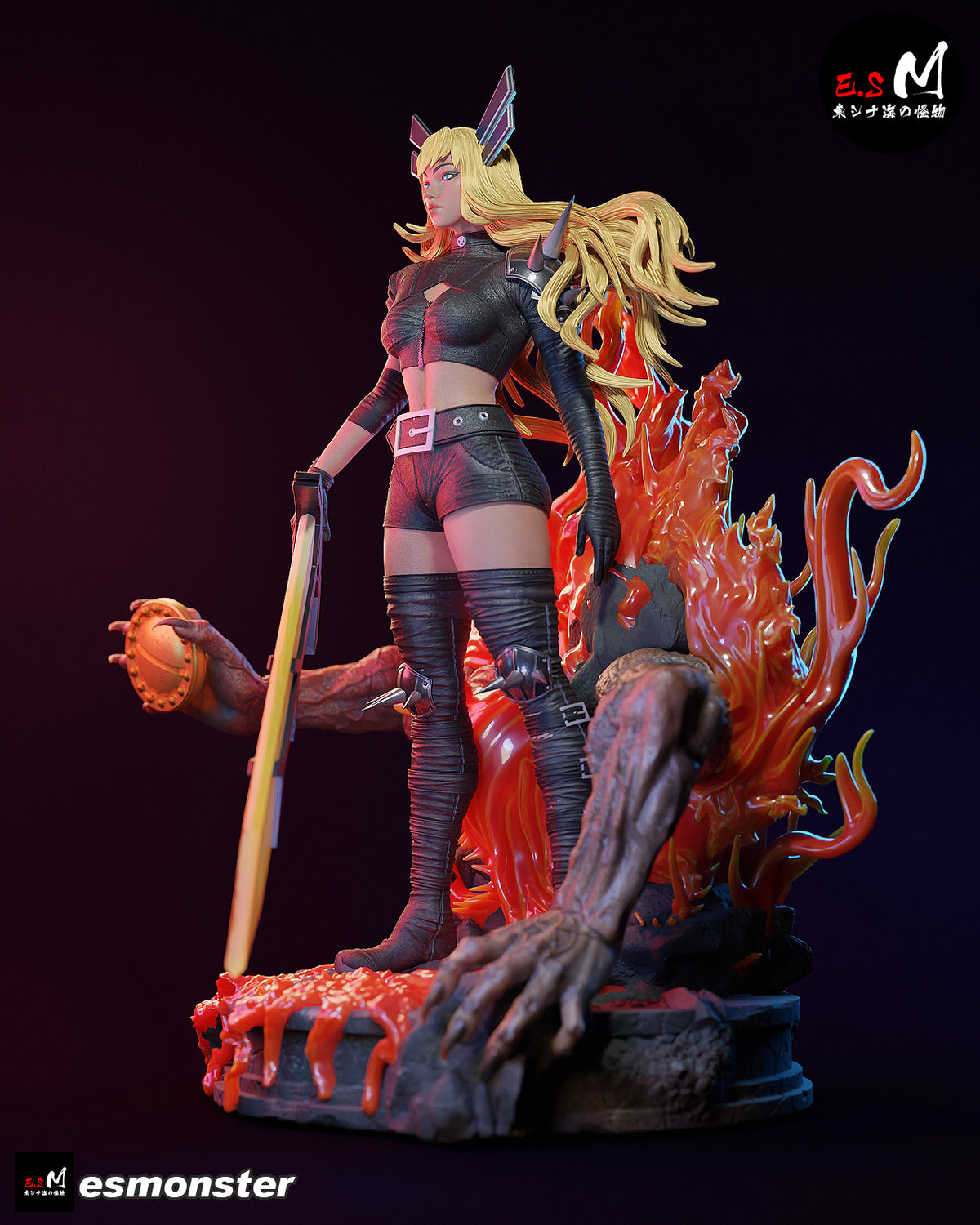 Magik Soulsword Style X-Men Unpainted Resin Garage Model Kit (1/6-1/12)