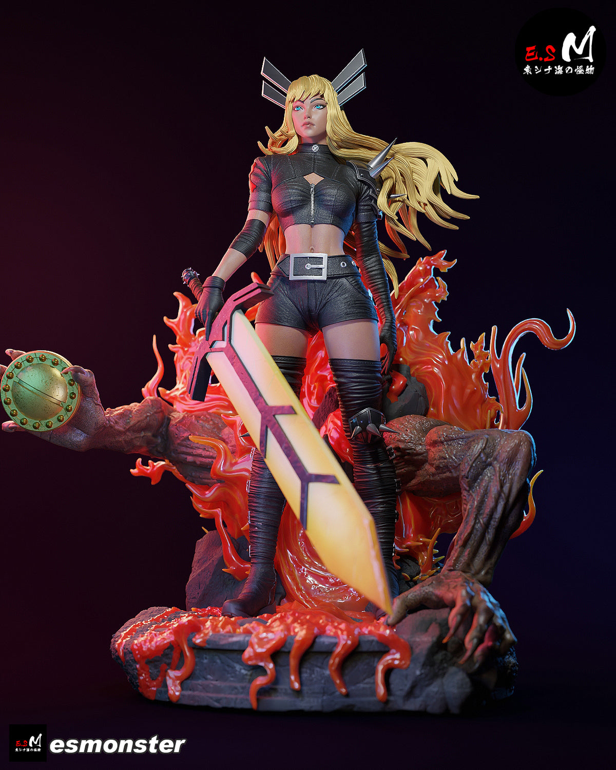 Magik Soulsword Style X-Men Unpainted Resin Garage Model Kit (1/6-1/12)
