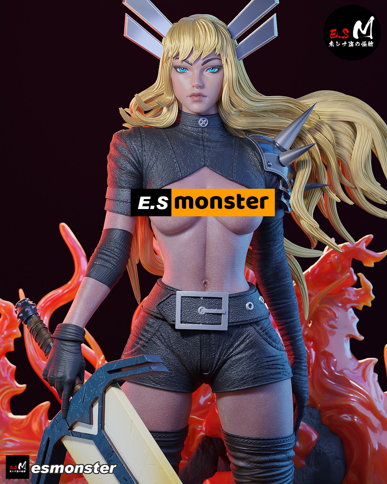 Magik Soulsword Style X-Men Unpainted Resin Garage Model Kit (1/6-1/12)