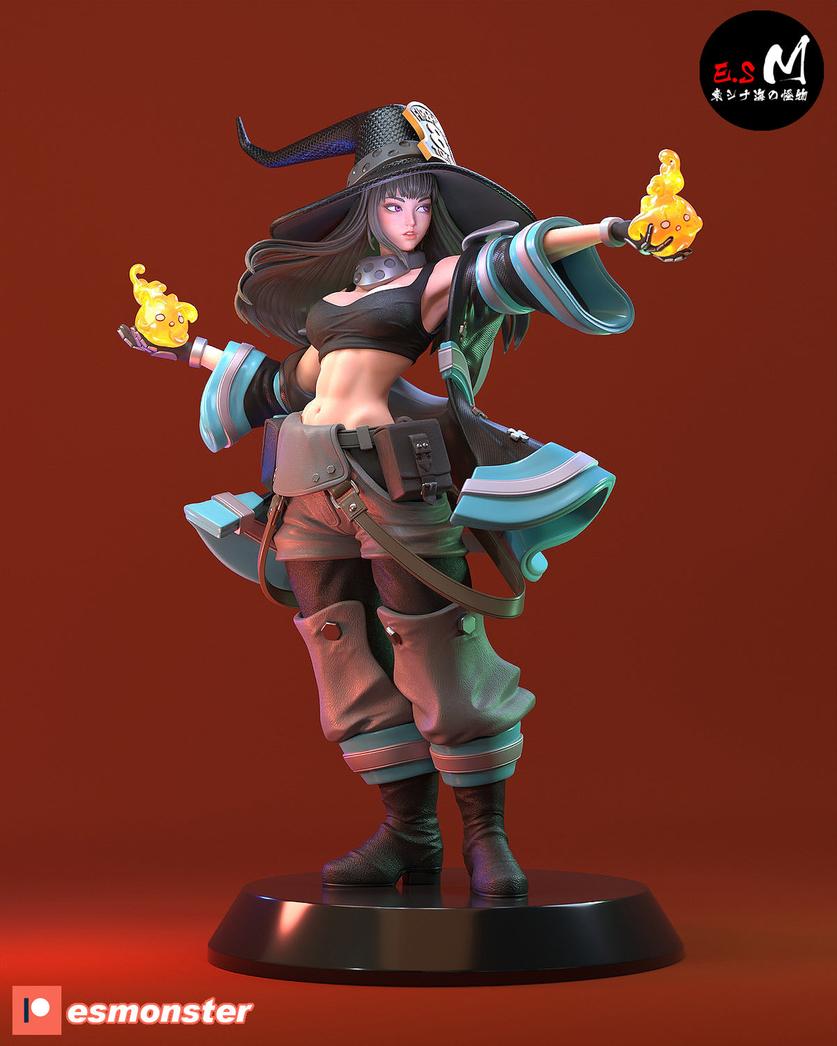 Maki Oze Style Fire Force Anime Unpainted Resin Garage Kit (1/6-1/12)