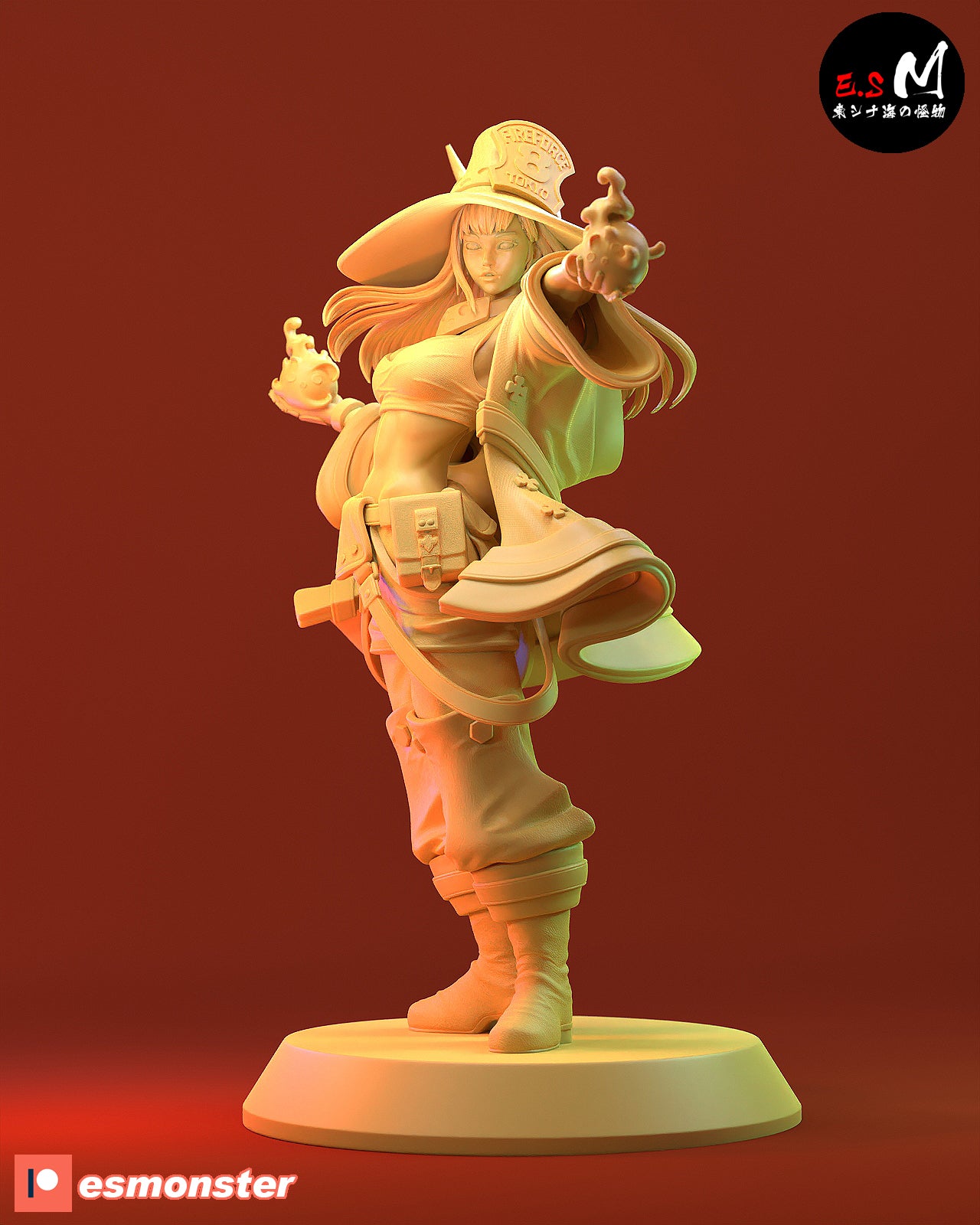 Maki Oze Style Fire Force Anime Unpainted Resin Garage Kit (1/6-1/12)
