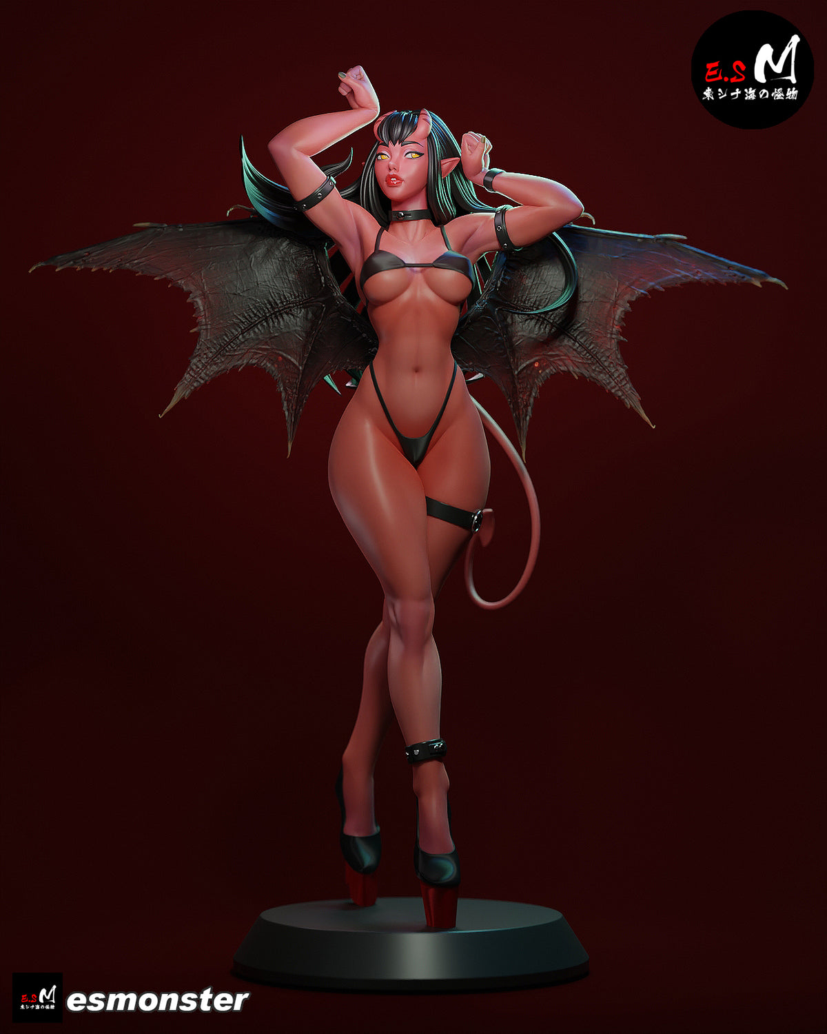 Succubus Meru Demon Fantasy Unpainted Resin Garage Model Kit (1/6-1/12)