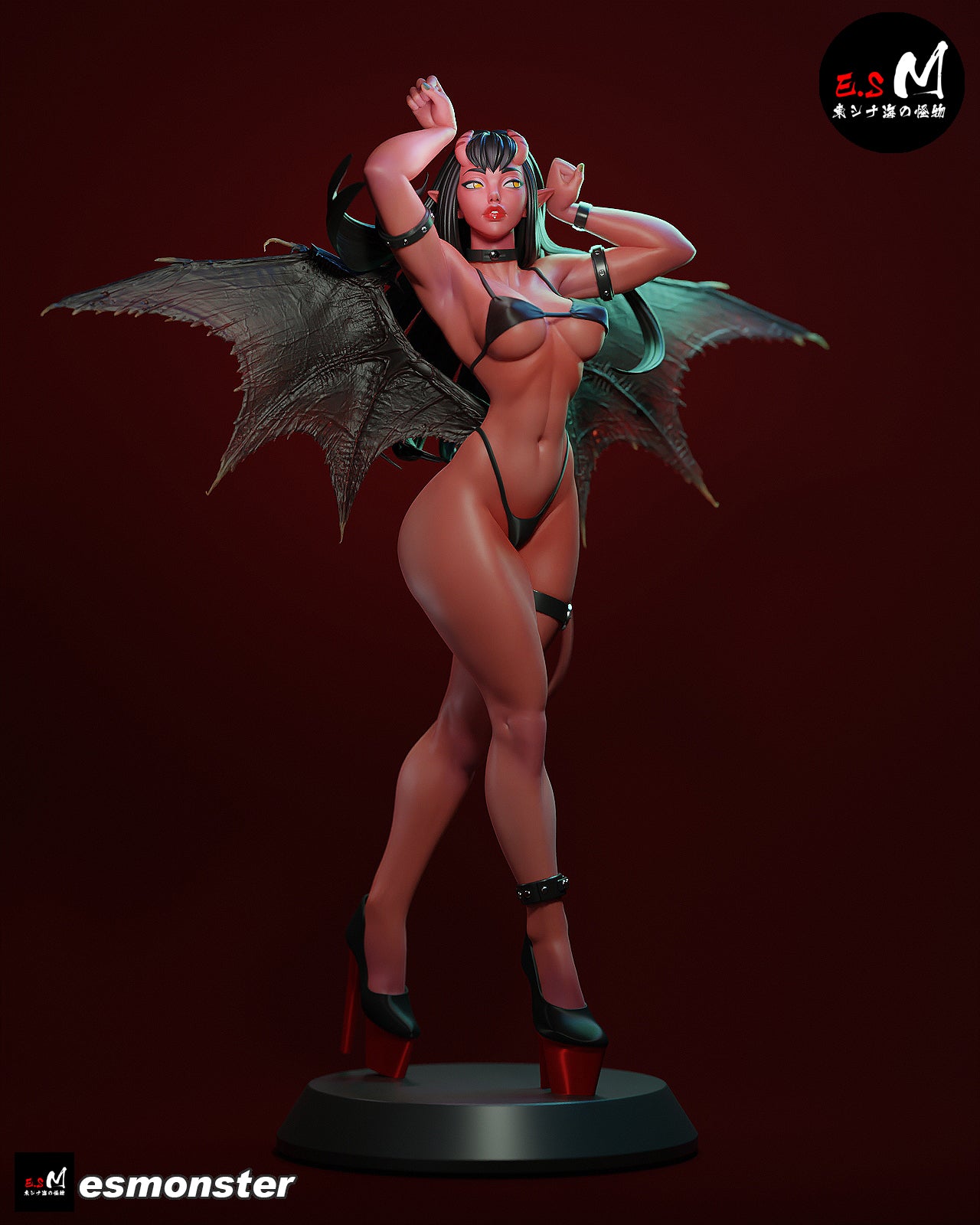 Succubus Meru Demon Fantasy Unpainted Resin Garage Model Kit (1/6-1/12)
