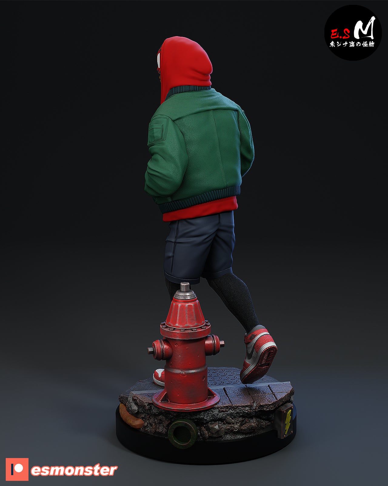 Miles Morales Unmasked Style Marvel Unpainted Resin Garage Model Kit (1/6-1/12)