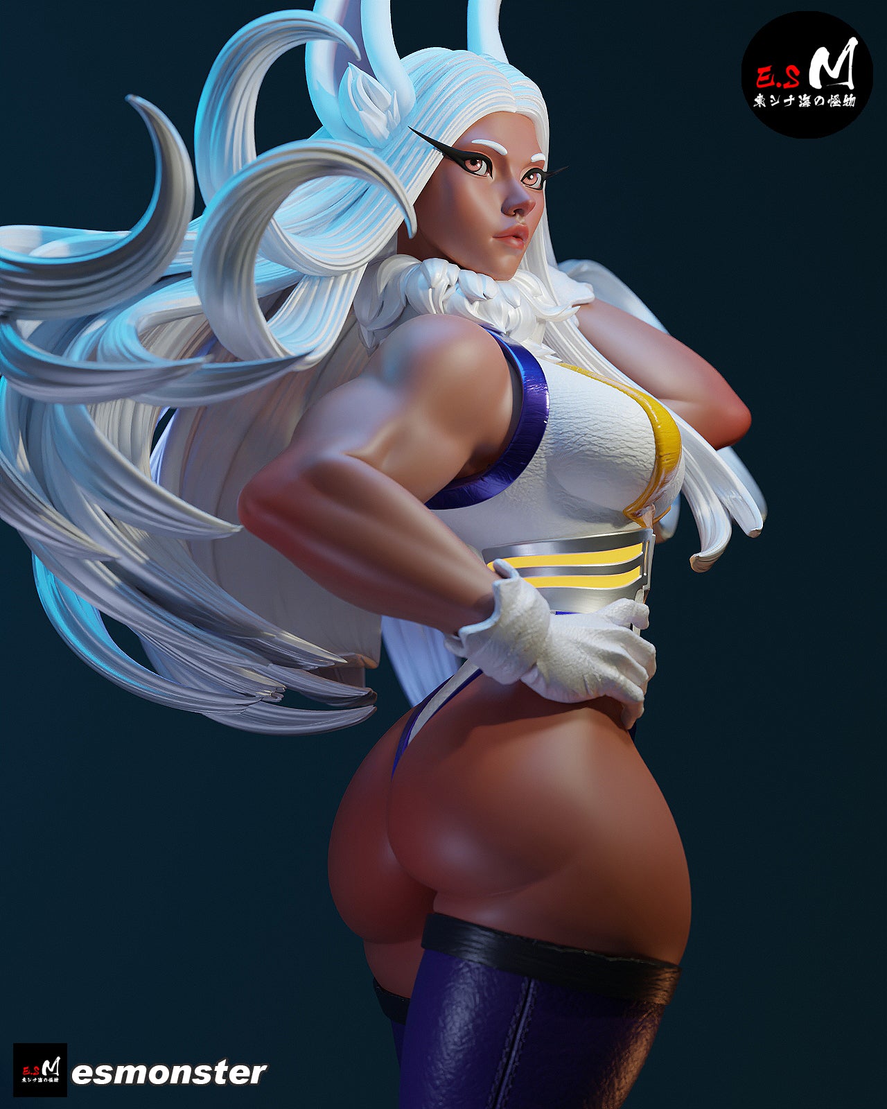 Mirko Style My Hero Academia Anime Unpainted Resin Garage Kit (1/6-1/12)