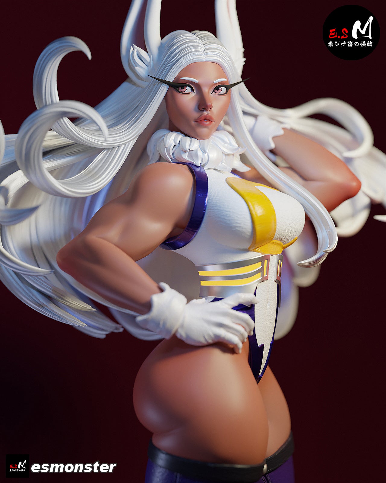 Mirko Style My Hero Academia Anime Unpainted Resin Garage Kit (1/6-1/12)