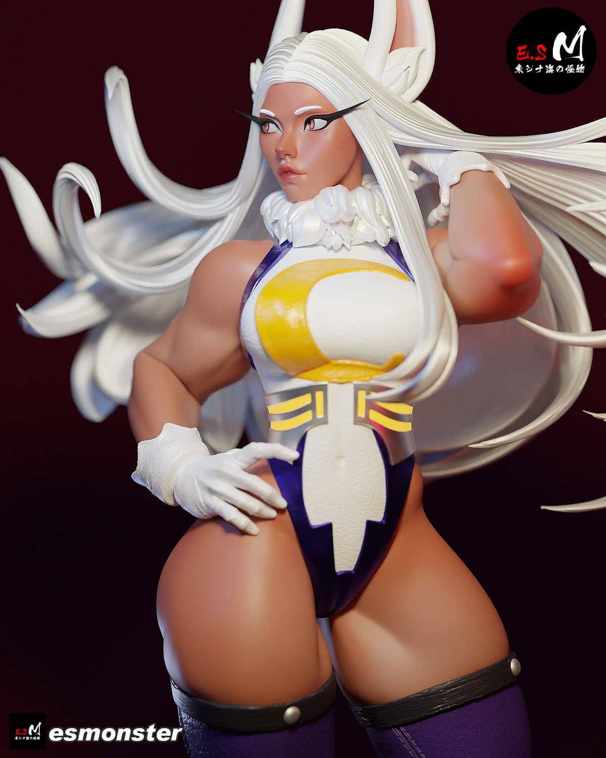 Mirko Style My Hero Academia Anime Unpainted Resin Garage Kit (1/6-1/12)