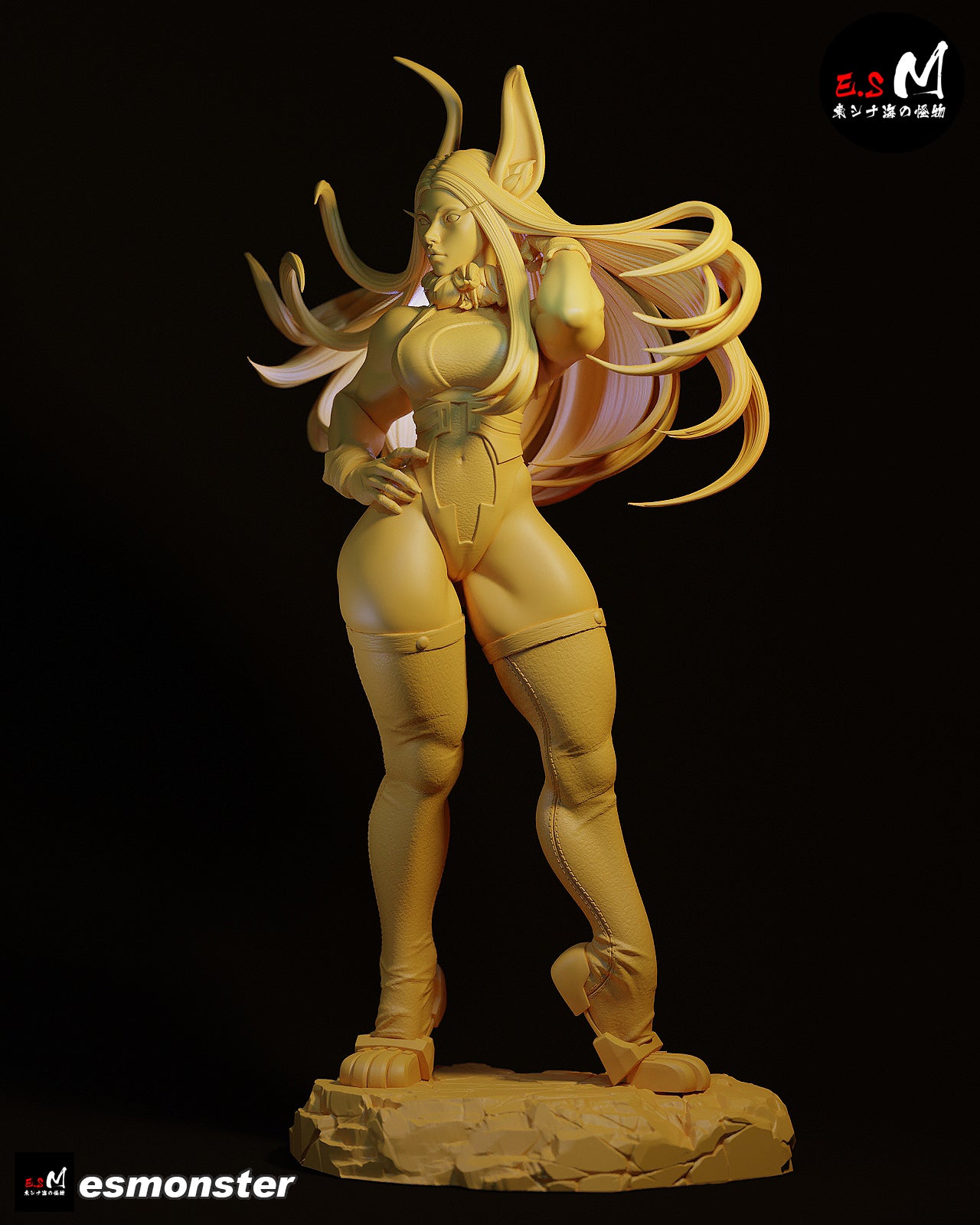 Mirko Style My Hero Academia Anime Unpainted Resin Garage Kit (1/6-1/12)