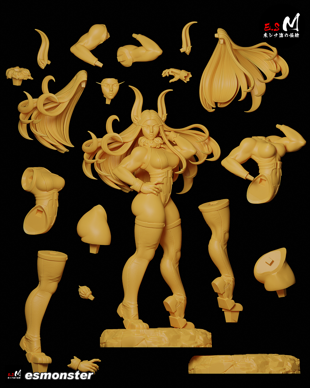 Mirko Style My Hero Academia Anime Unpainted Resin Garage Kit (1/6-1/12)