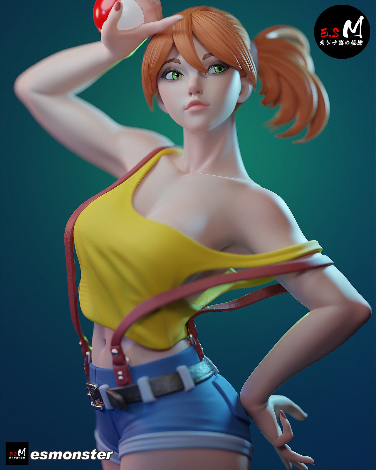 Misty Style Pokemon Anime Unpainted Resin Garage Kit (1/6-1/12)
