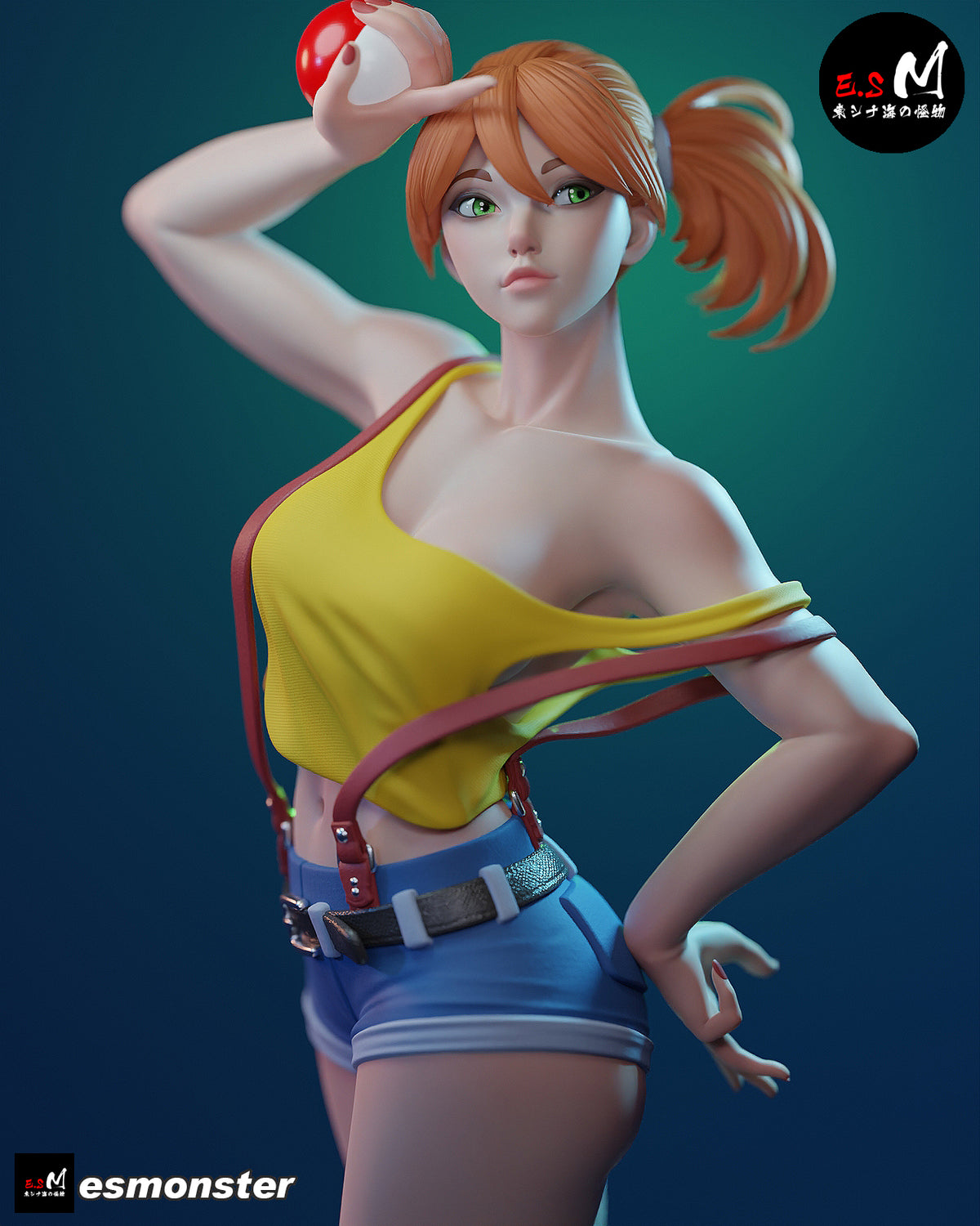 Misty Style Pokemon Anime Unpainted Resin Garage Kit (1/6-1/12)