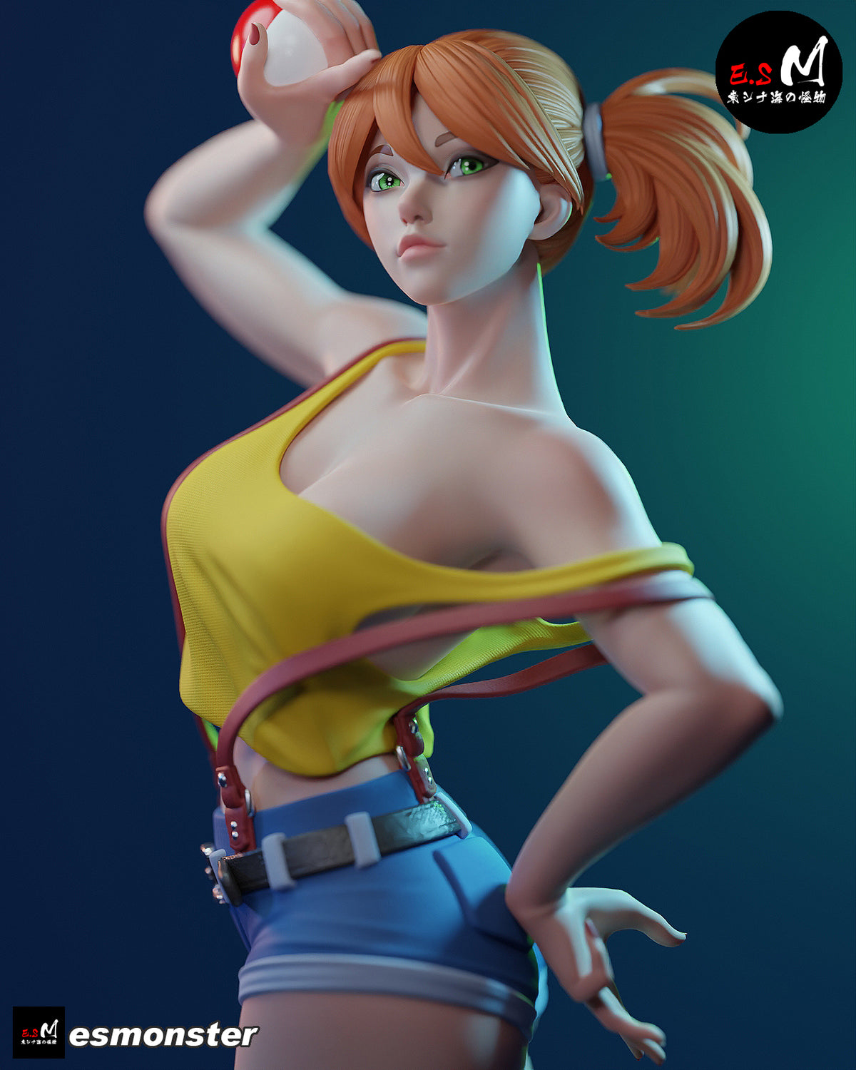 Misty Style Pokemon Anime Unpainted Resin Garage Kit (1/6-1/12)