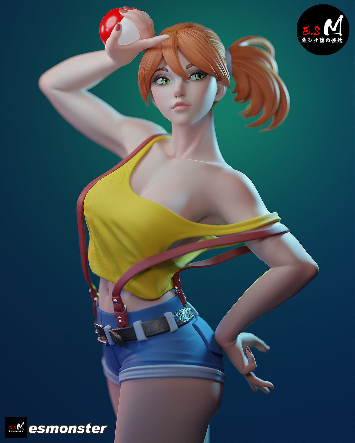 Misty Style Pokemon Anime Unpainted Resin Garage Kit (1/6-1/12)