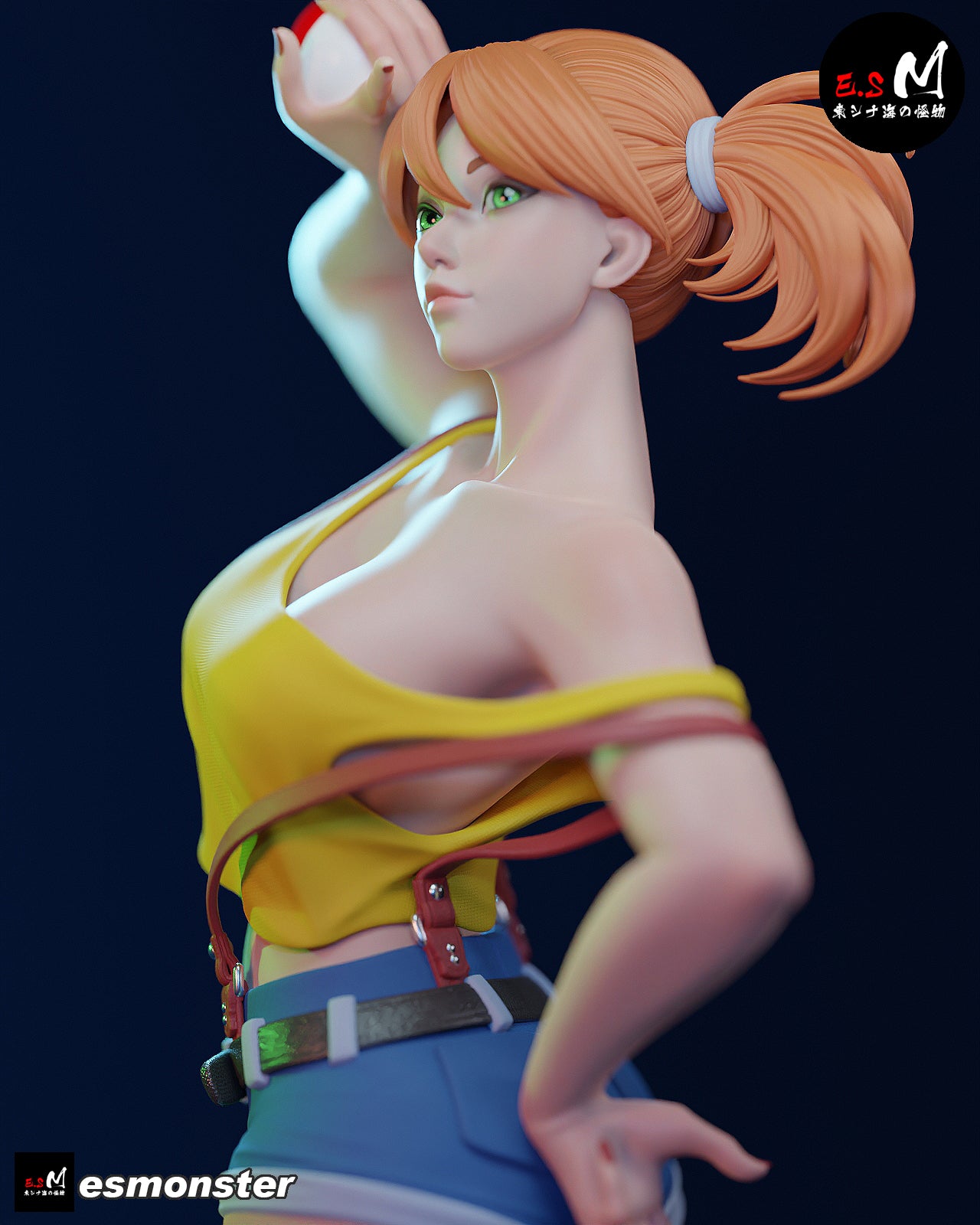 Misty Style Pokemon Anime Unpainted Resin Garage Kit (1/6-1/12)