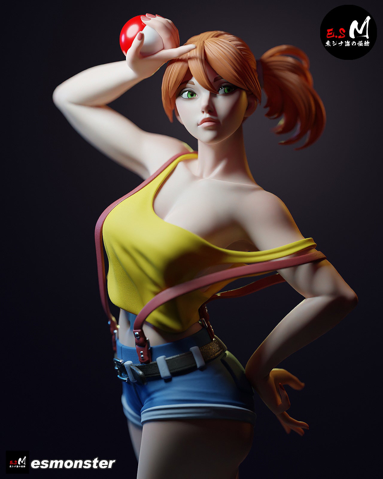 Misty Style Pokemon Anime Unpainted Resin Garage Kit (1/6-1/12)