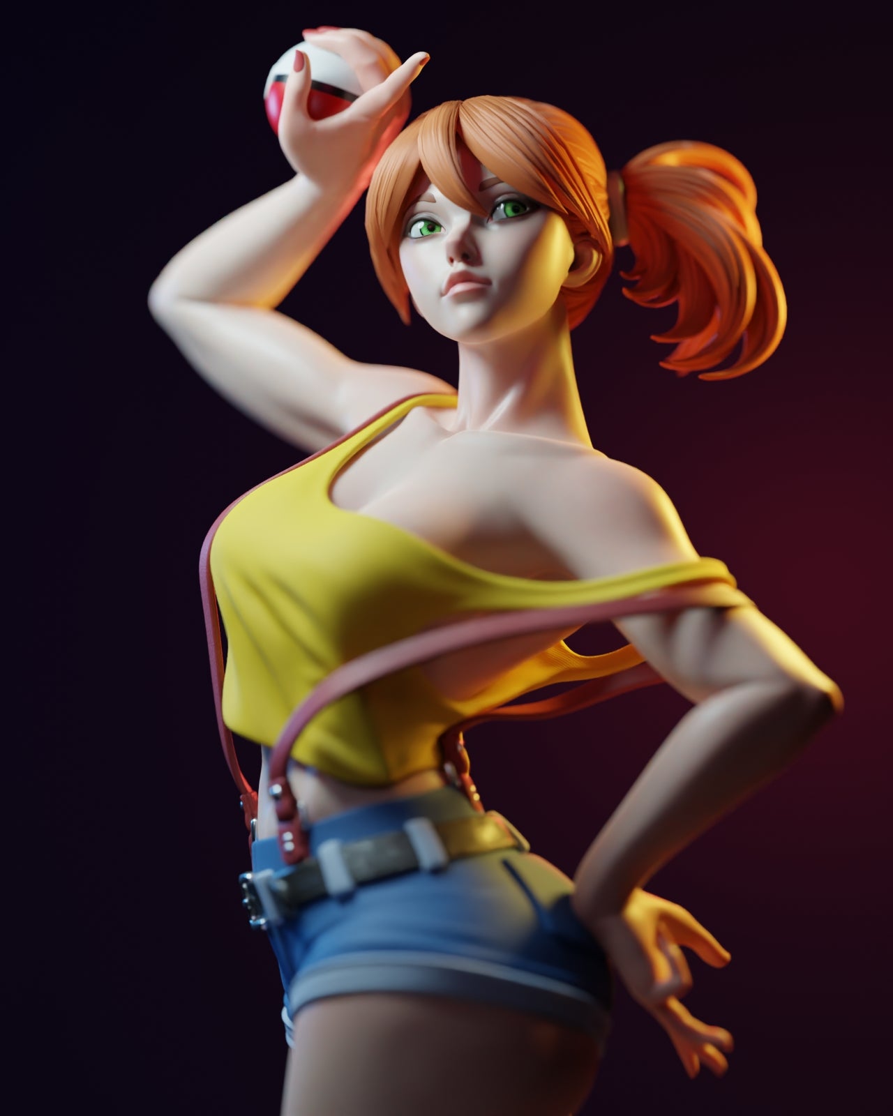 Misty Style Pokemon Anime Unpainted Resin Garage Kit (1/6-1/12)
