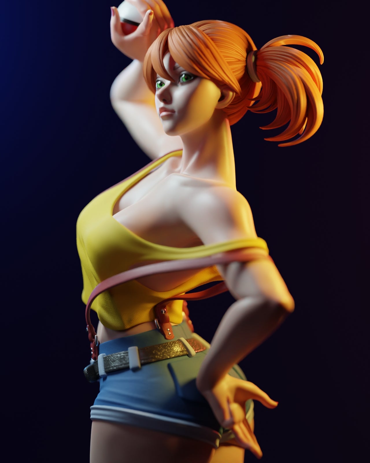 Misty Style Pokemon Anime Unpainted Resin Garage Kit (1/6-1/12)
