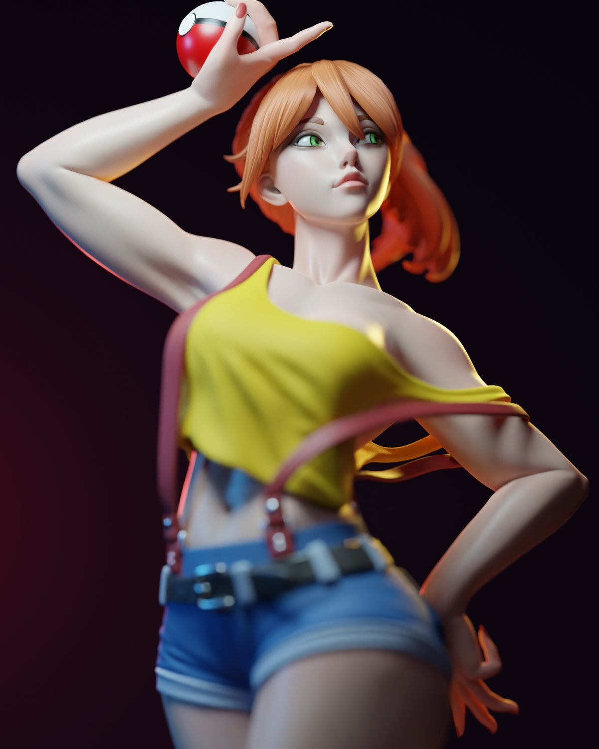 Misty Style Pokemon Anime Unpainted Resin Garage Kit (1/6-1/12)