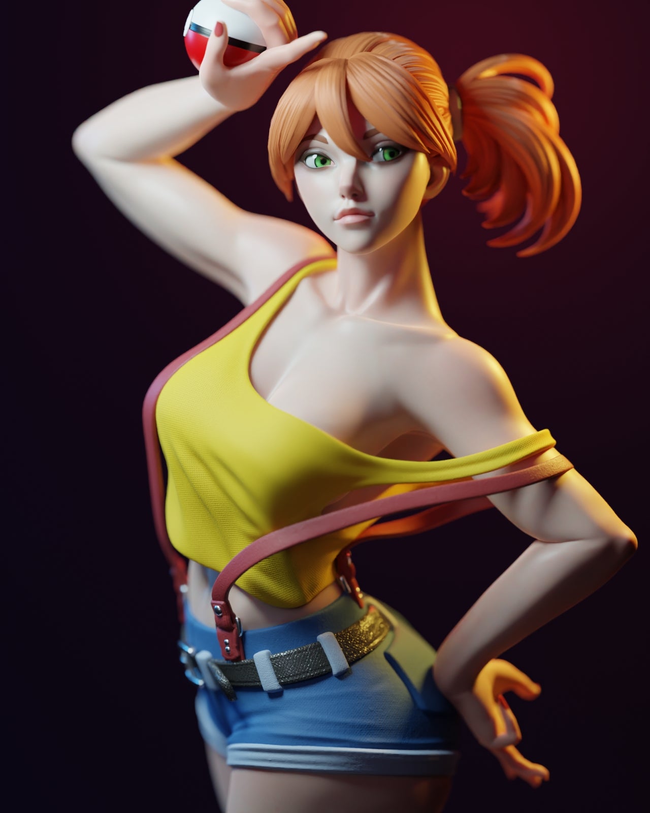 Misty Style Pokemon Anime Unpainted Resin Garage Kit (1/6-1/12)