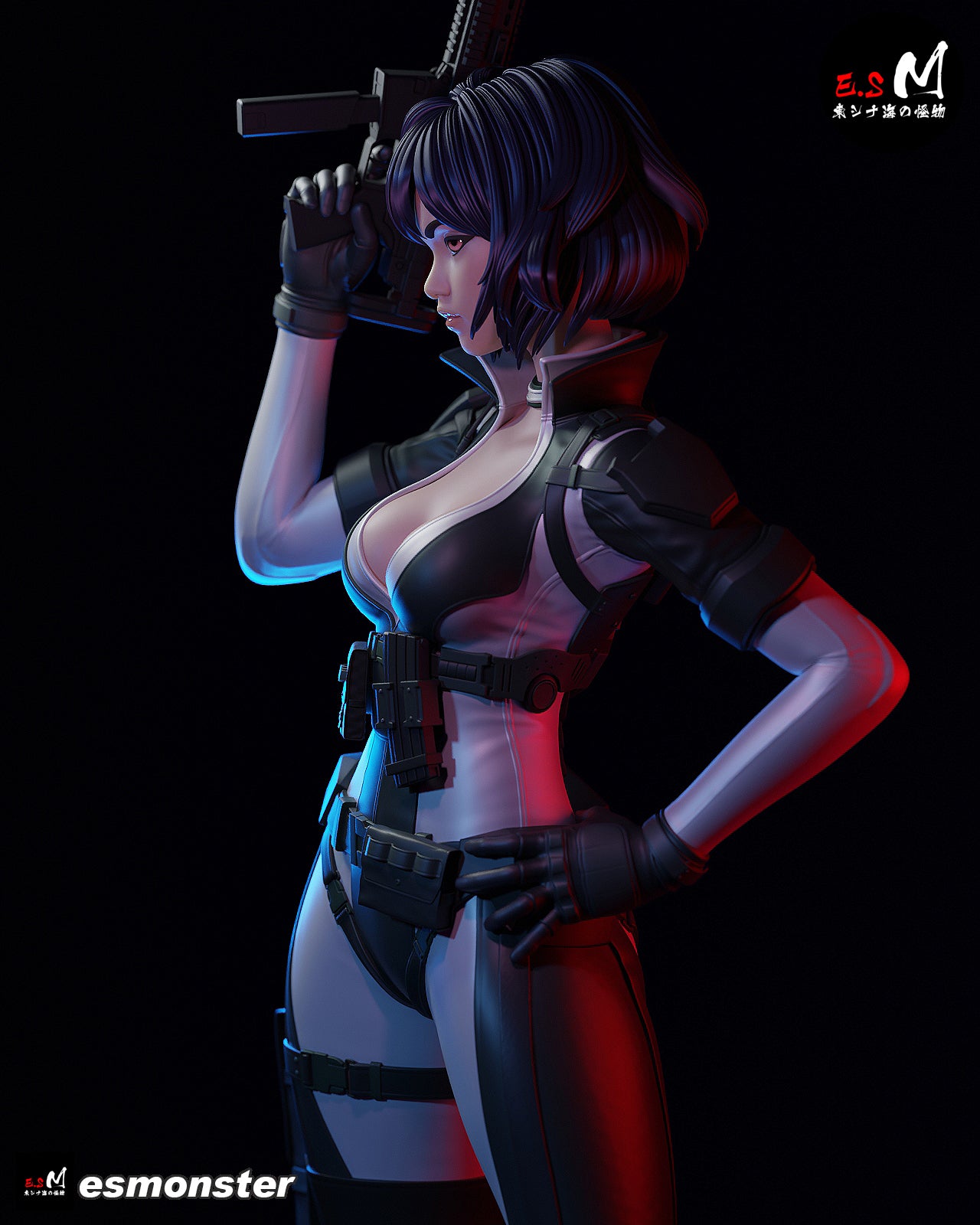 Combat Motoko Style Ghost in the Shell Resin Garage Kit (1/6-1/12)