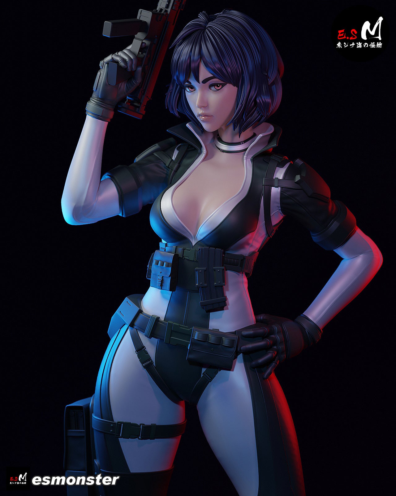 Combat Motoko Style Ghost in the Shell Resin Garage Kit (1/6-1/12)