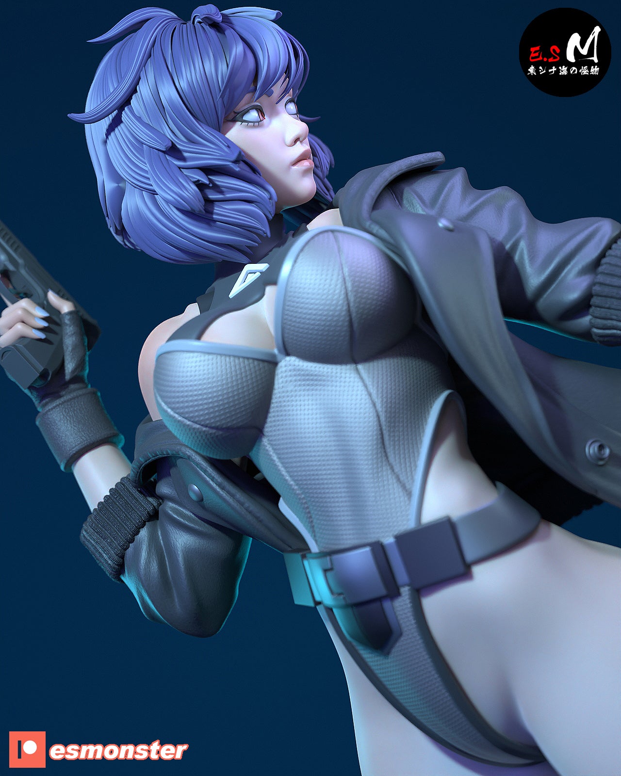Motoko Style Ghost in the Shell Combat Resin Garage Kit (1/6-1/12)