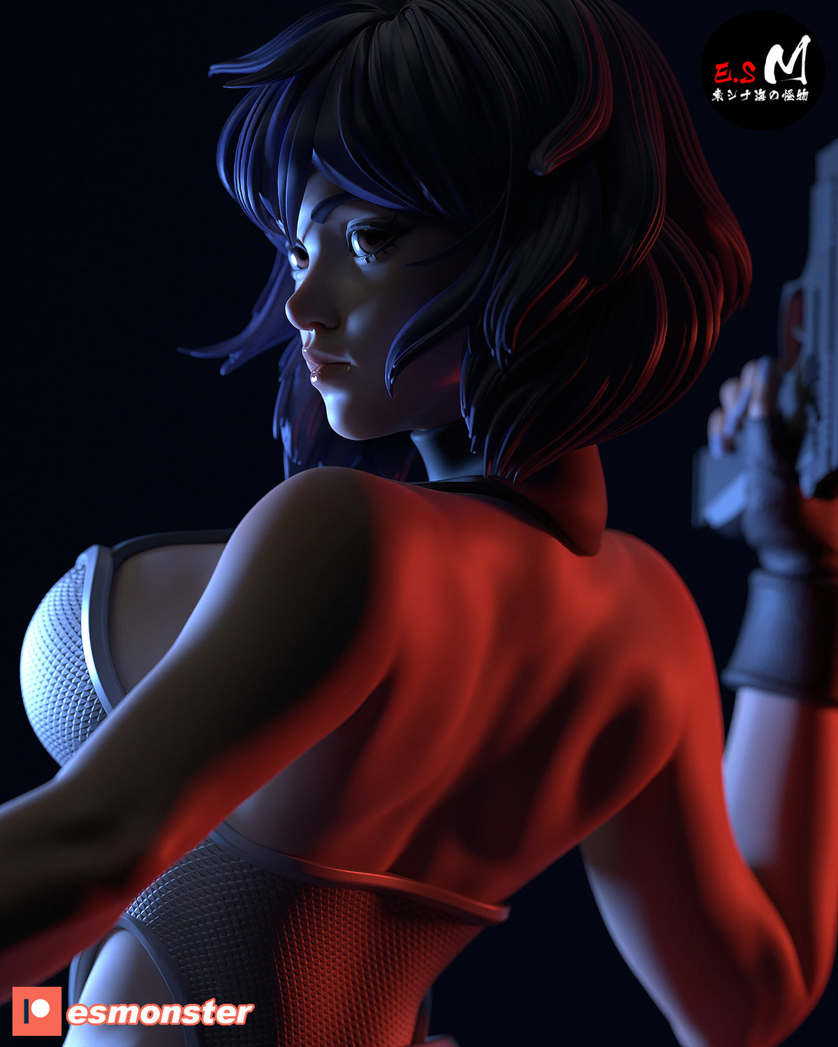 Motoko Style Ghost in the Shell Combat Resin Garage Kit (1/6-1/12)