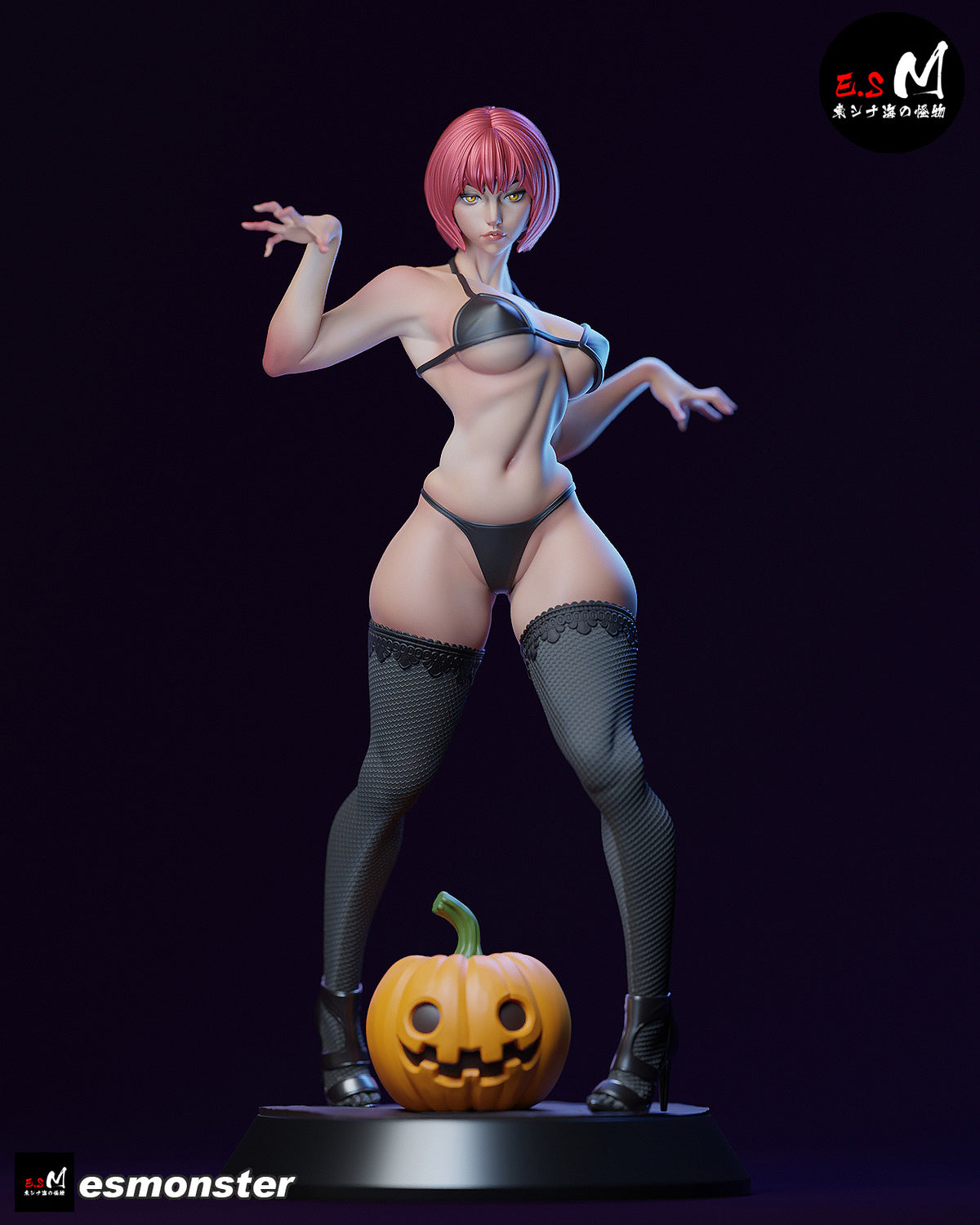 Makima Style Chainsaw Man Halloween Unpainted Resin Garage Kit (1/6-1/12)