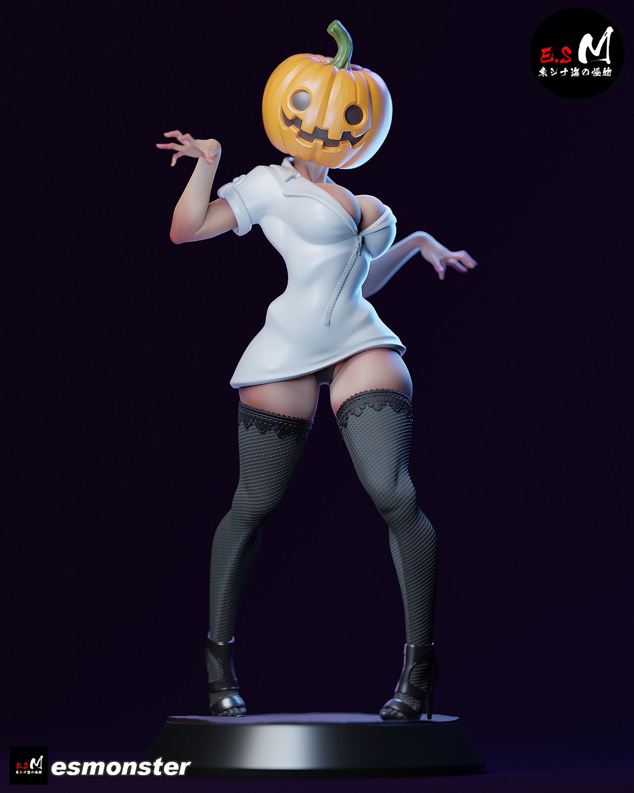 Makima Style Chainsaw Man Halloween Unpainted Resin Garage Kit (1/6-1/12)