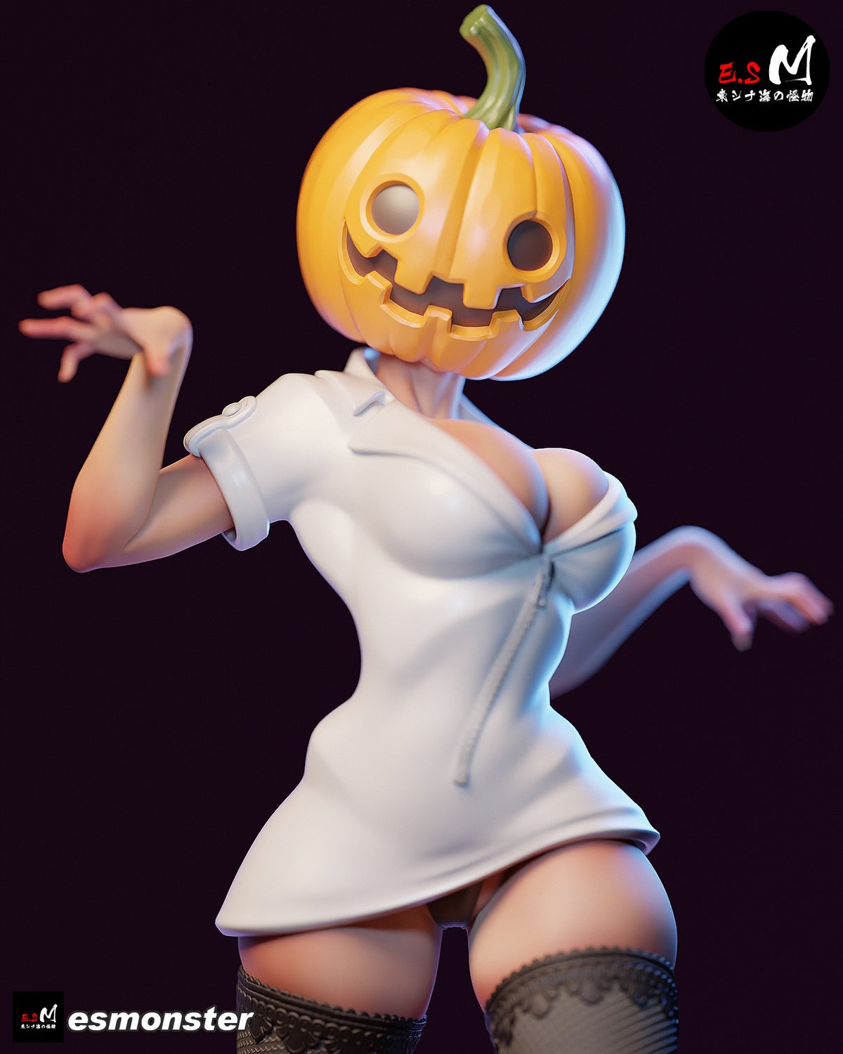 Makima Style Chainsaw Man Halloween Unpainted Resin Garage Kit (1/6-1/12)