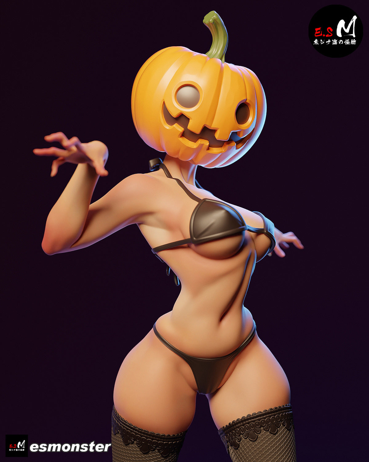 Makima Style Chainsaw Man Halloween Unpainted Resin Garage Kit (1/6-1/12)