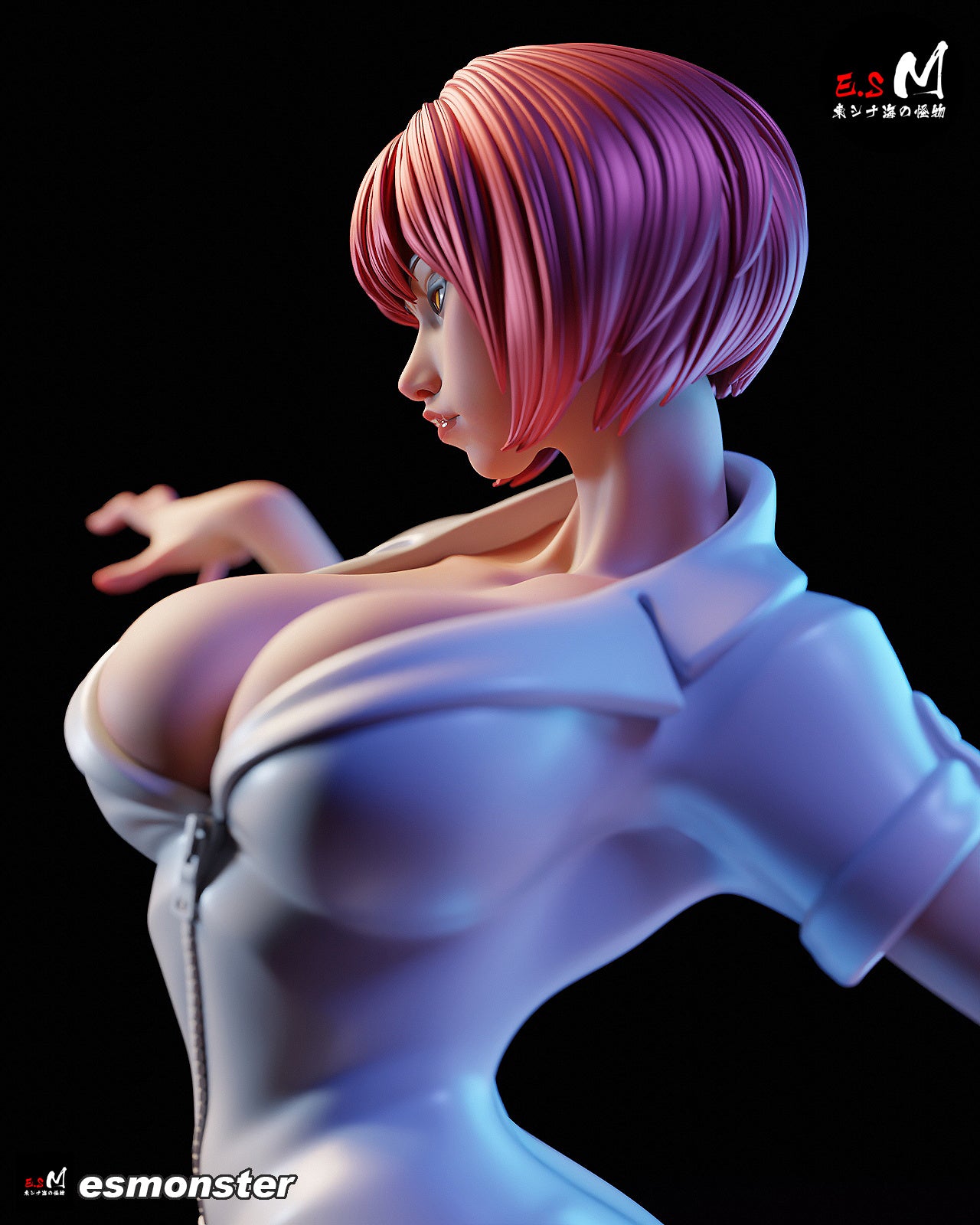 Makima Style Chainsaw Man Halloween Unpainted Resin Garage Kit (1/6-1/12)