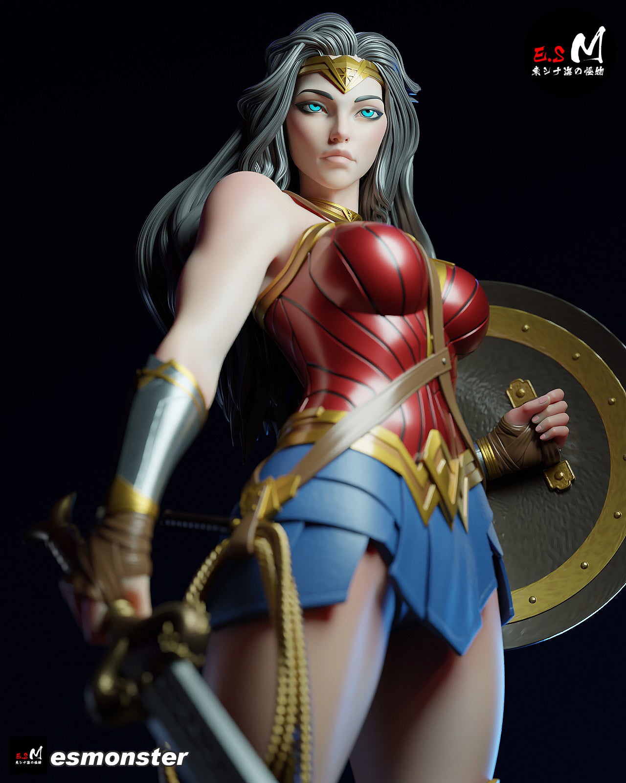 Wonder Woman Victorious Style DC Unpainted Resin Garage Kit (1/6-1/12)
