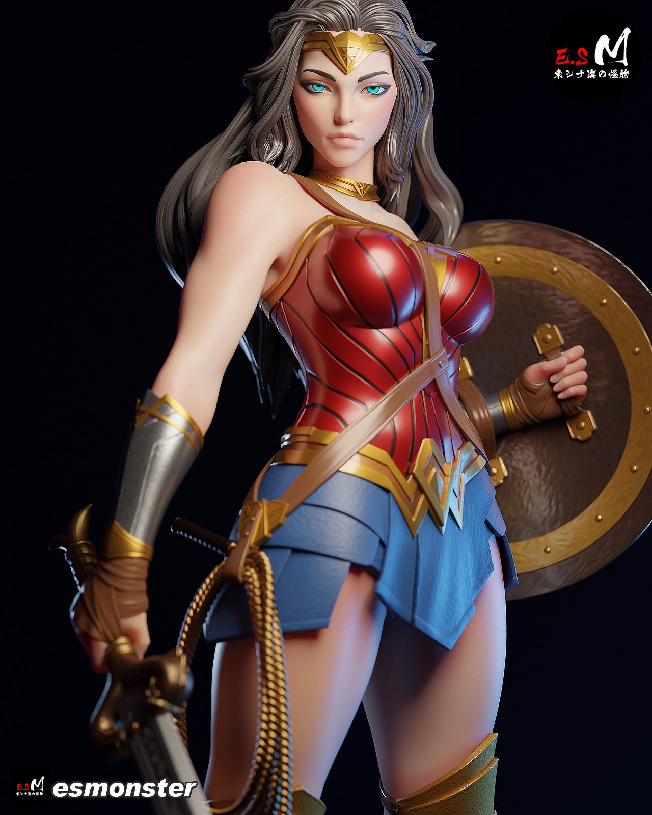 Wonder Woman Victorious Style DC Unpainted Resin Garage Kit (1/6-1/12)