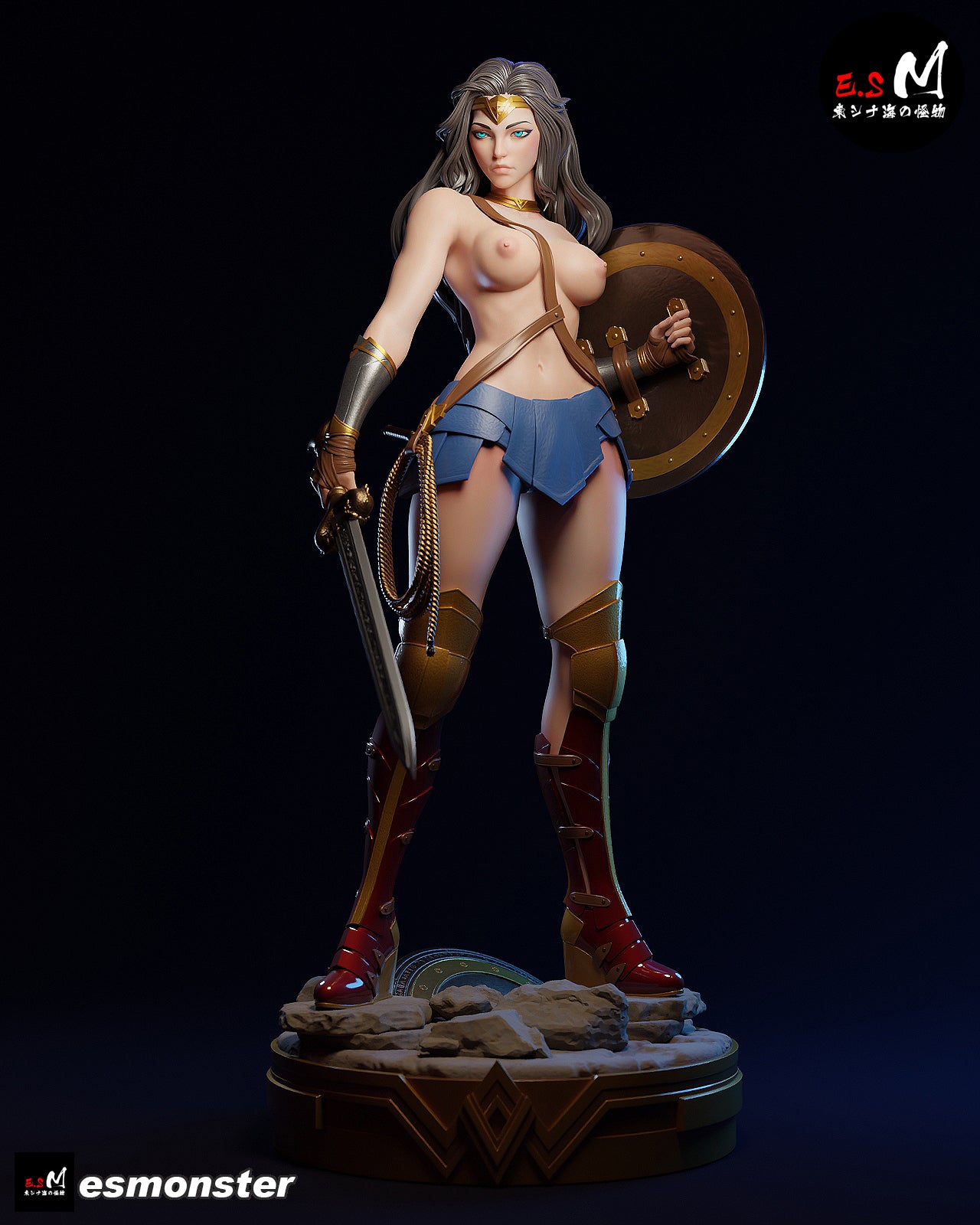Wonder Woman Victorious Style DC Unpainted Resin Garage Kit (1/6-1/12)