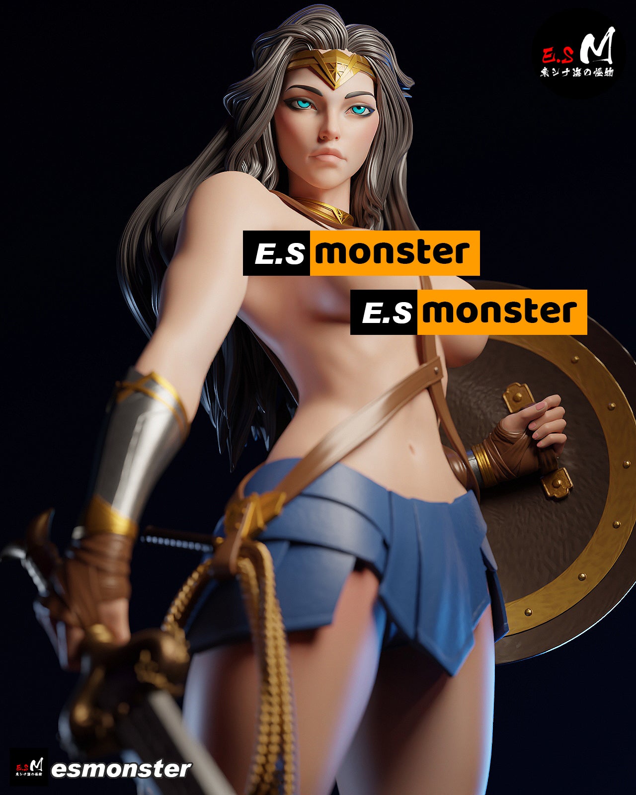 Wonder Woman Victorious Style DC Unpainted Resin Garage Kit (1/6-1/12)