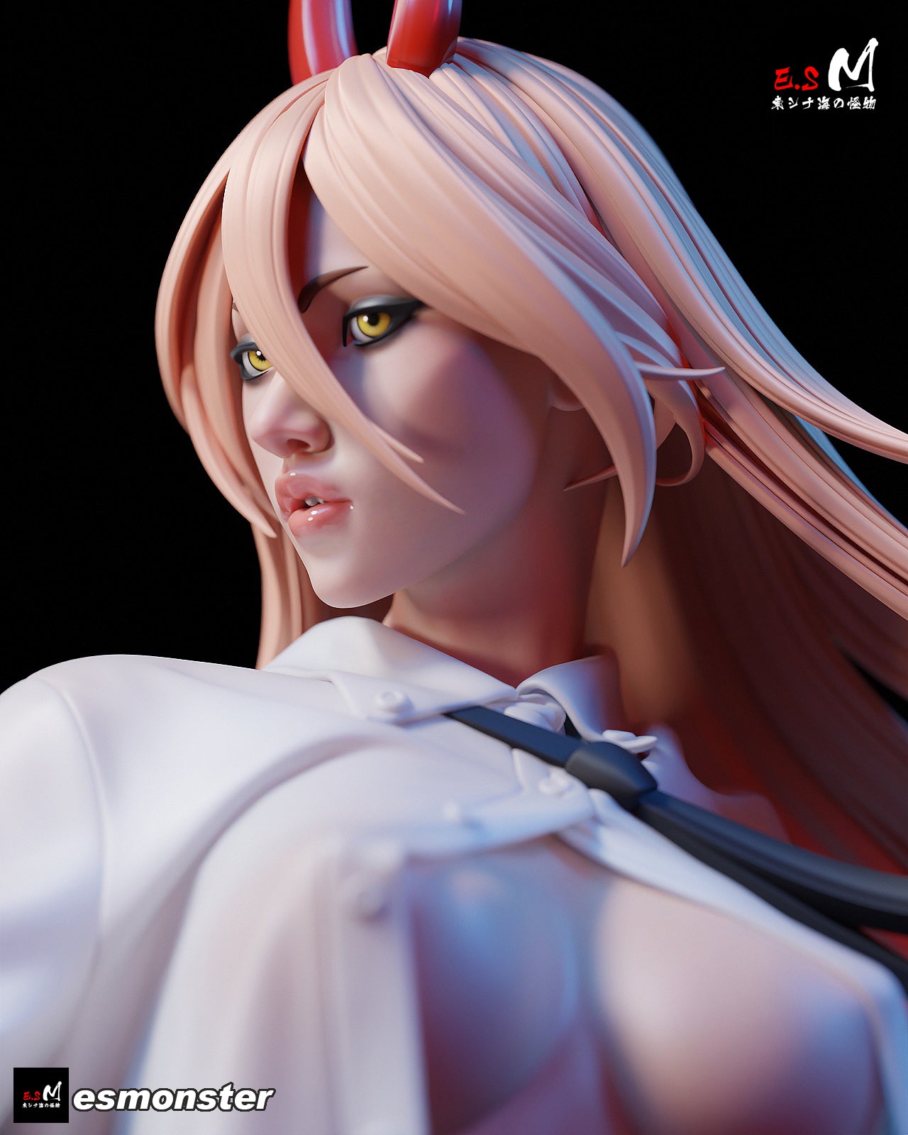 Nightgown Power Style Chainsaw Man Unpainted Resin Garage Model Kit (1/6-1/12)