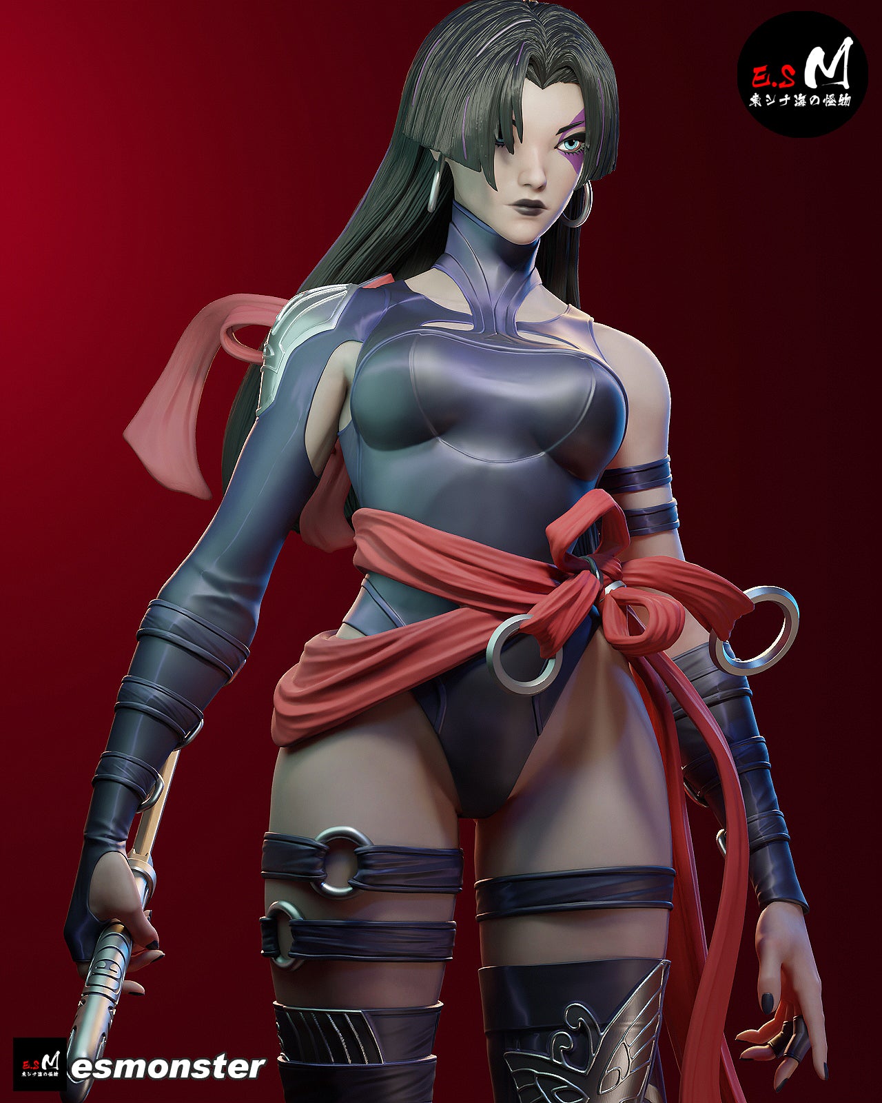 Psylocke Confident Style X-Men Unpainted Resin Garage Model Kit (1/6-1/12)